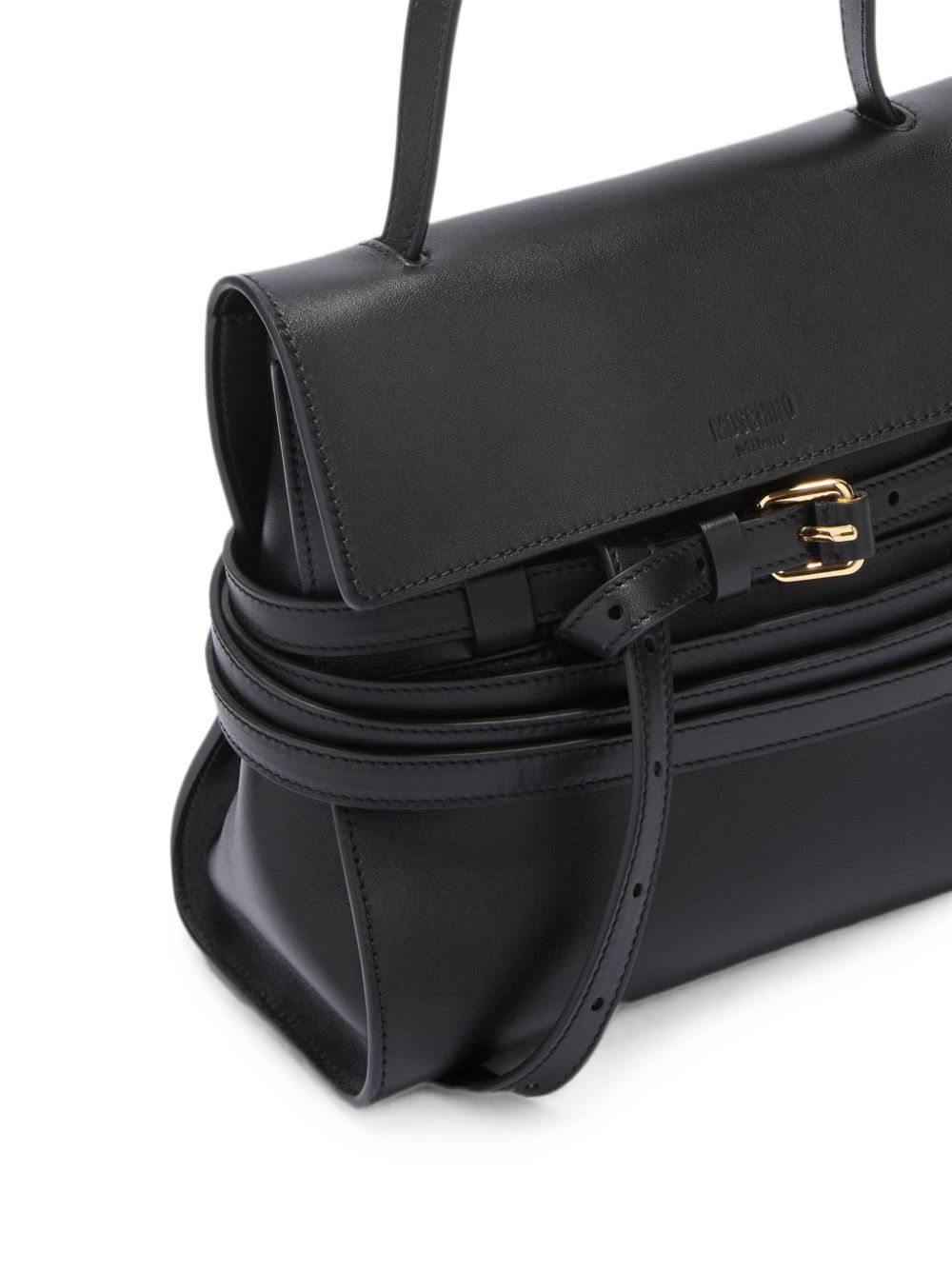 Moschino Buckle Strap Shoulder Bag – Sheepskin 100% - view 3