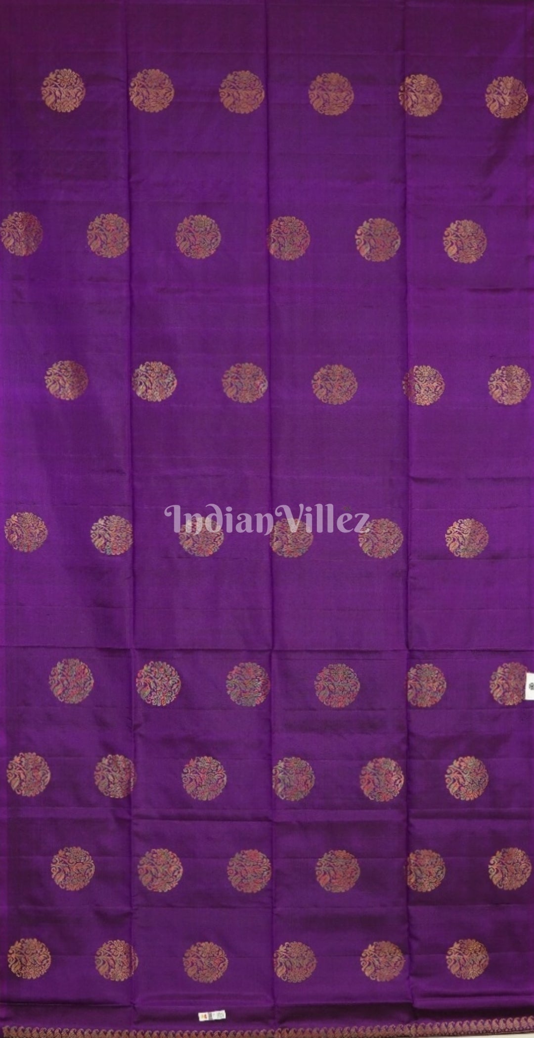IndianVillèz Purple Pure Kanjivaram Soft Silk Saree - view 3