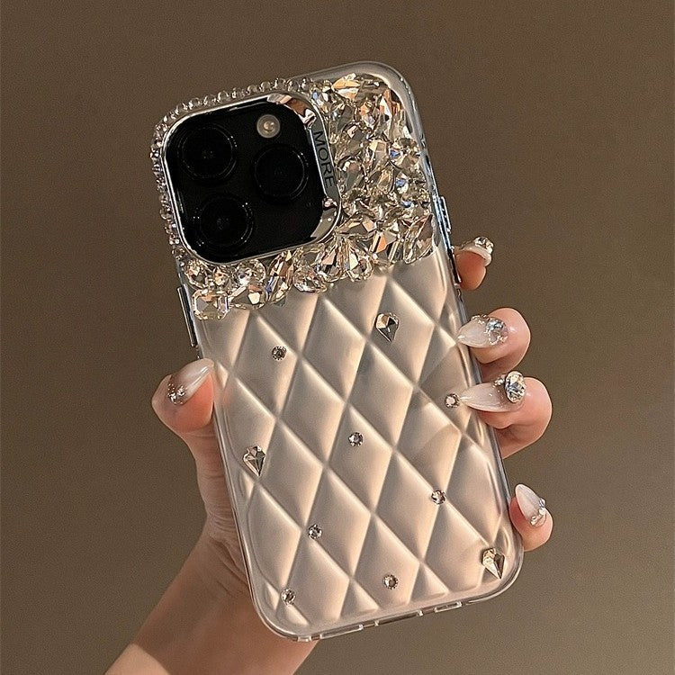 Peeperly Sparkling Luxury Quilted Diamond Case