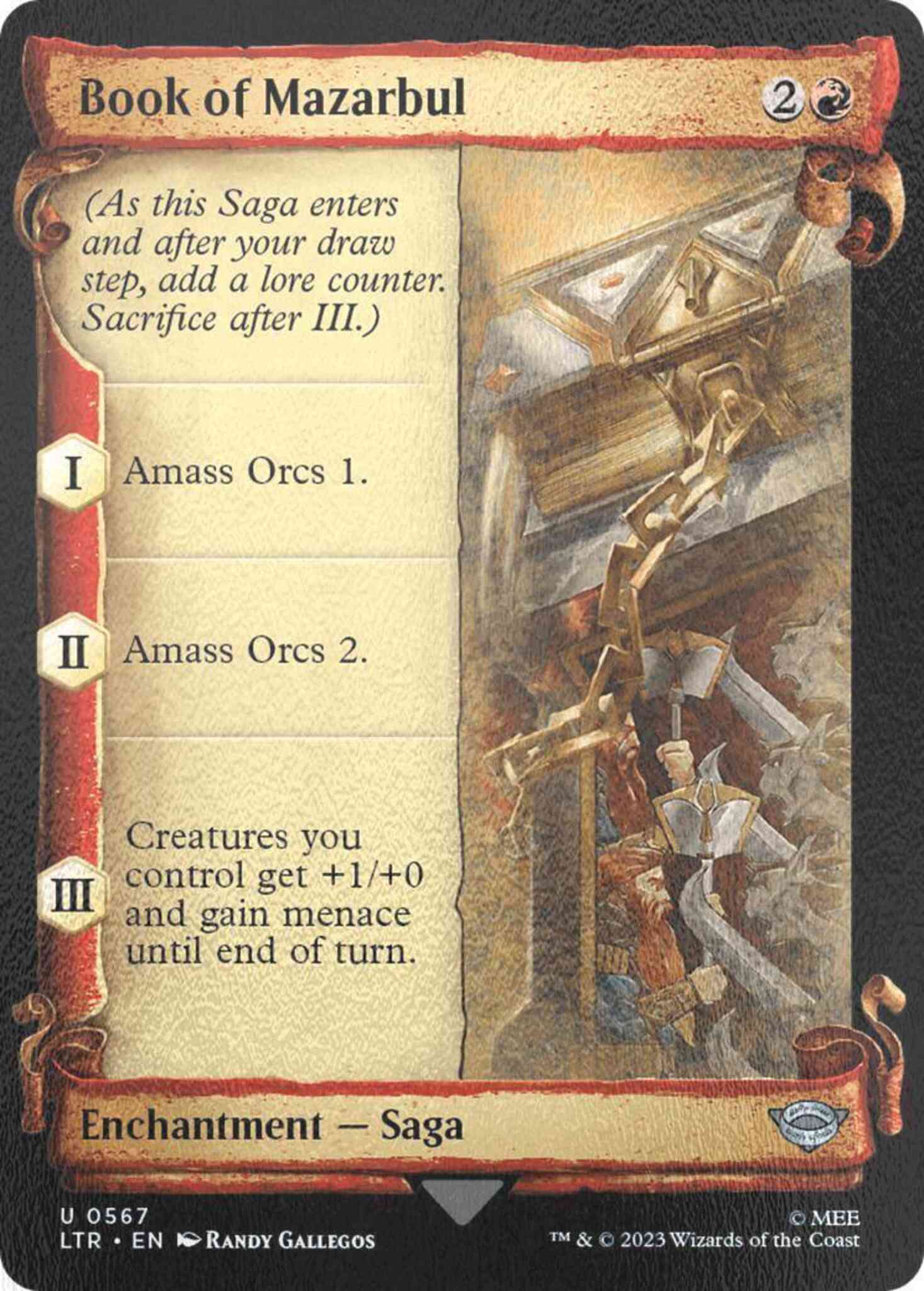 Magic Book of Mazarbul [567] [Scrolls Showcase] [The Lord of the Rings: Tales of Middle-earth] [Silver Foil]