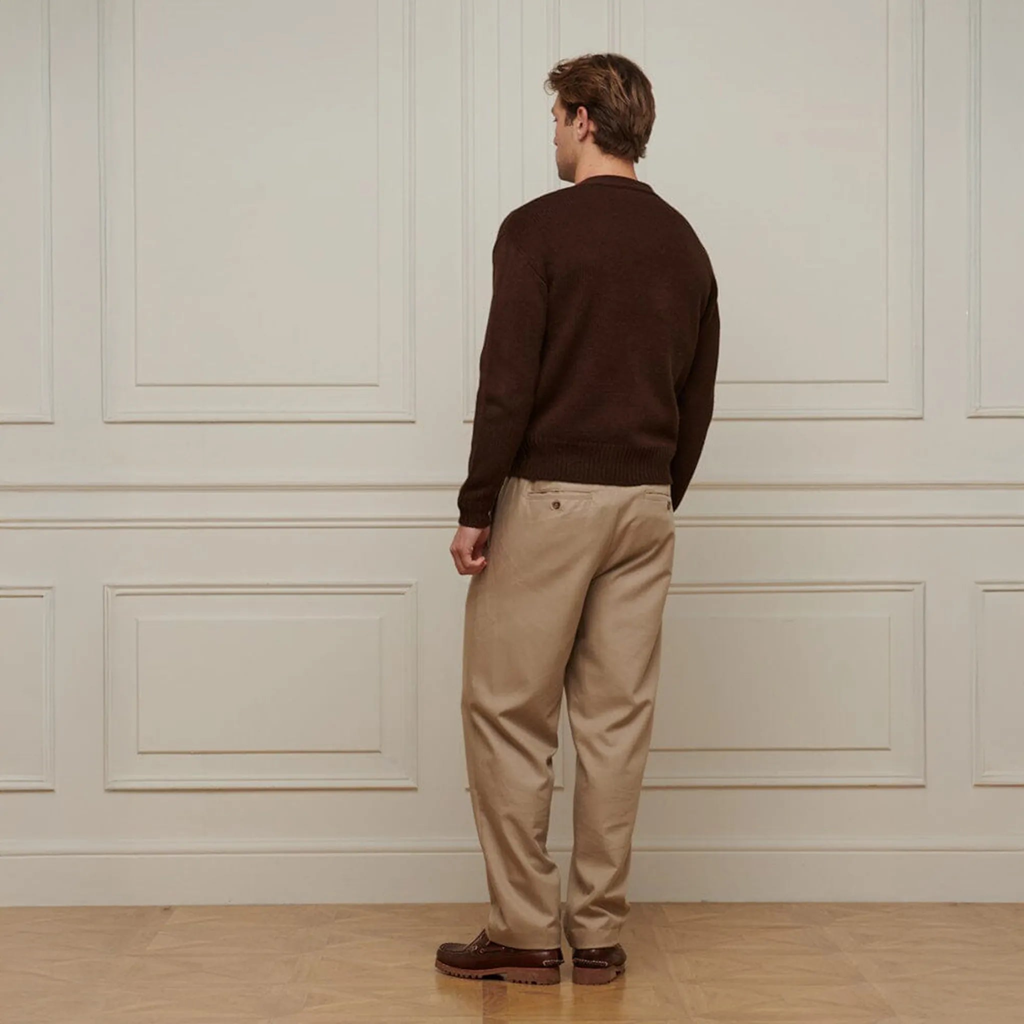 Belier Relaxed Fit Knitted Brown Cardigan - view 2