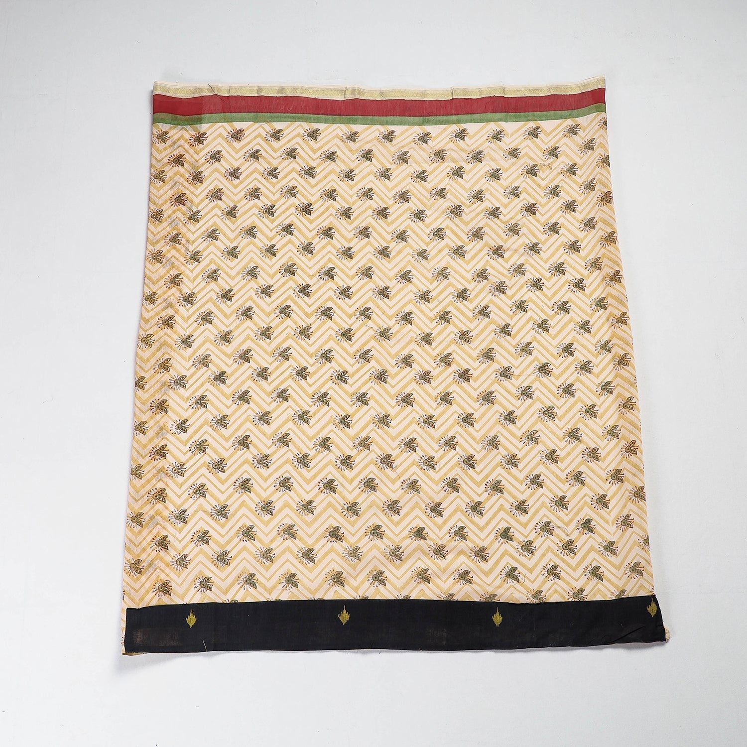 NOORI BAZAR Beige - Chanderi Silk Pipad Block Print Blouse Piece 83 - view 2