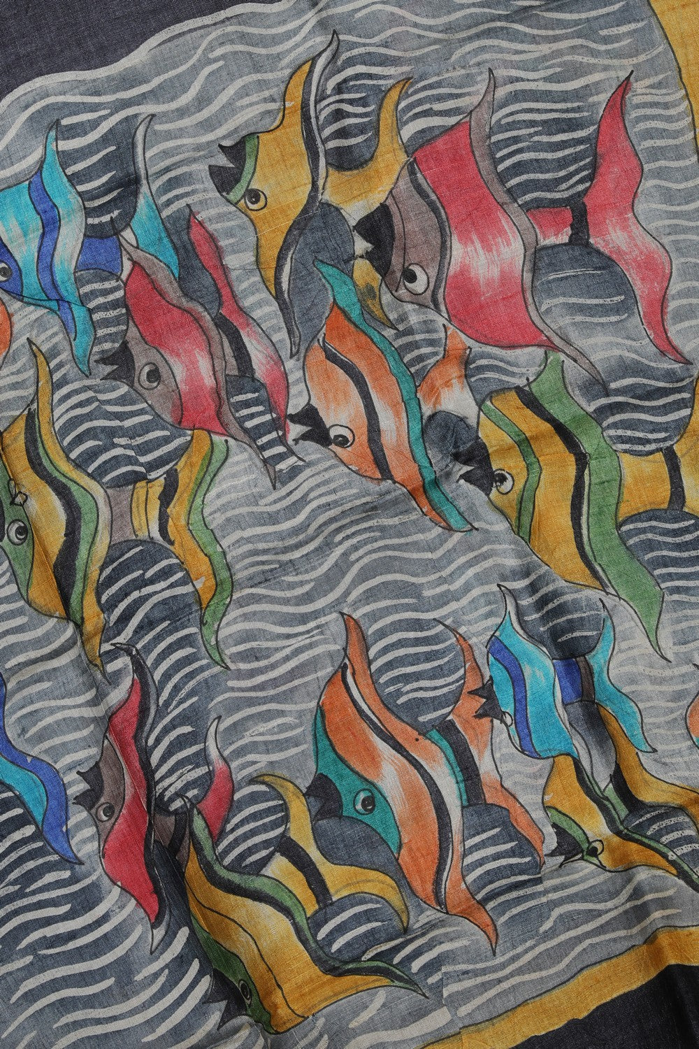 Kalanjali Hand-Painted Tussar Silk Dupatta - view 2