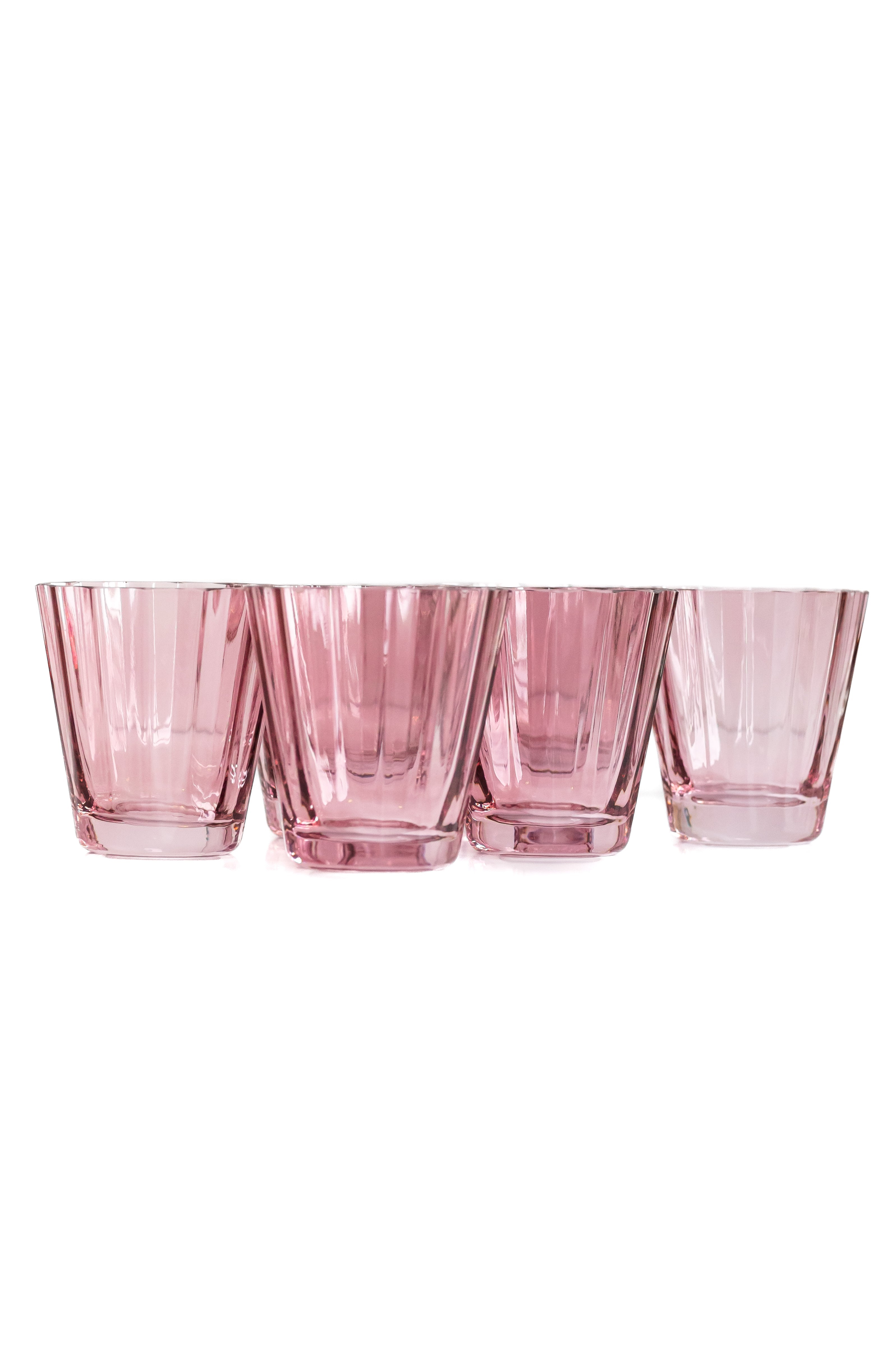 Estelle Colored Glass Estelle Colored Sunday Low Balls - Set of 6 {Rose} - view 6