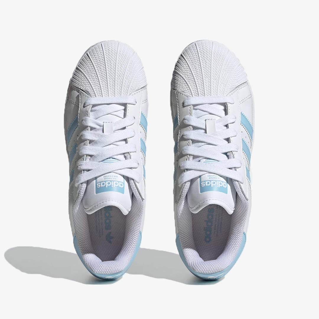 Adidas Originals | SUPERSTAR XLG TENNIS { WHITE/SKY BLUE