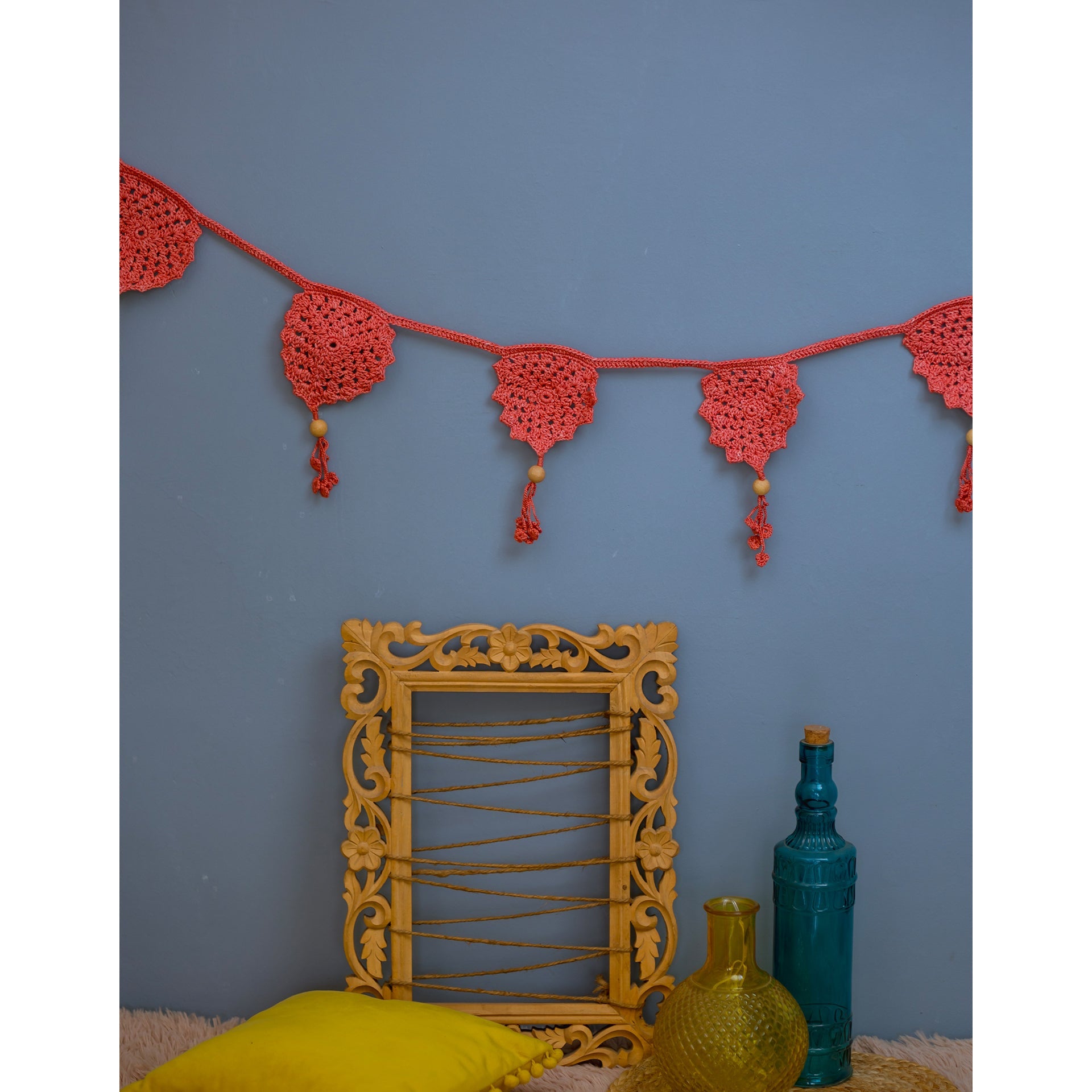 SAMOOLAM Bird Boho Bunting ~ Rust Red - view 2