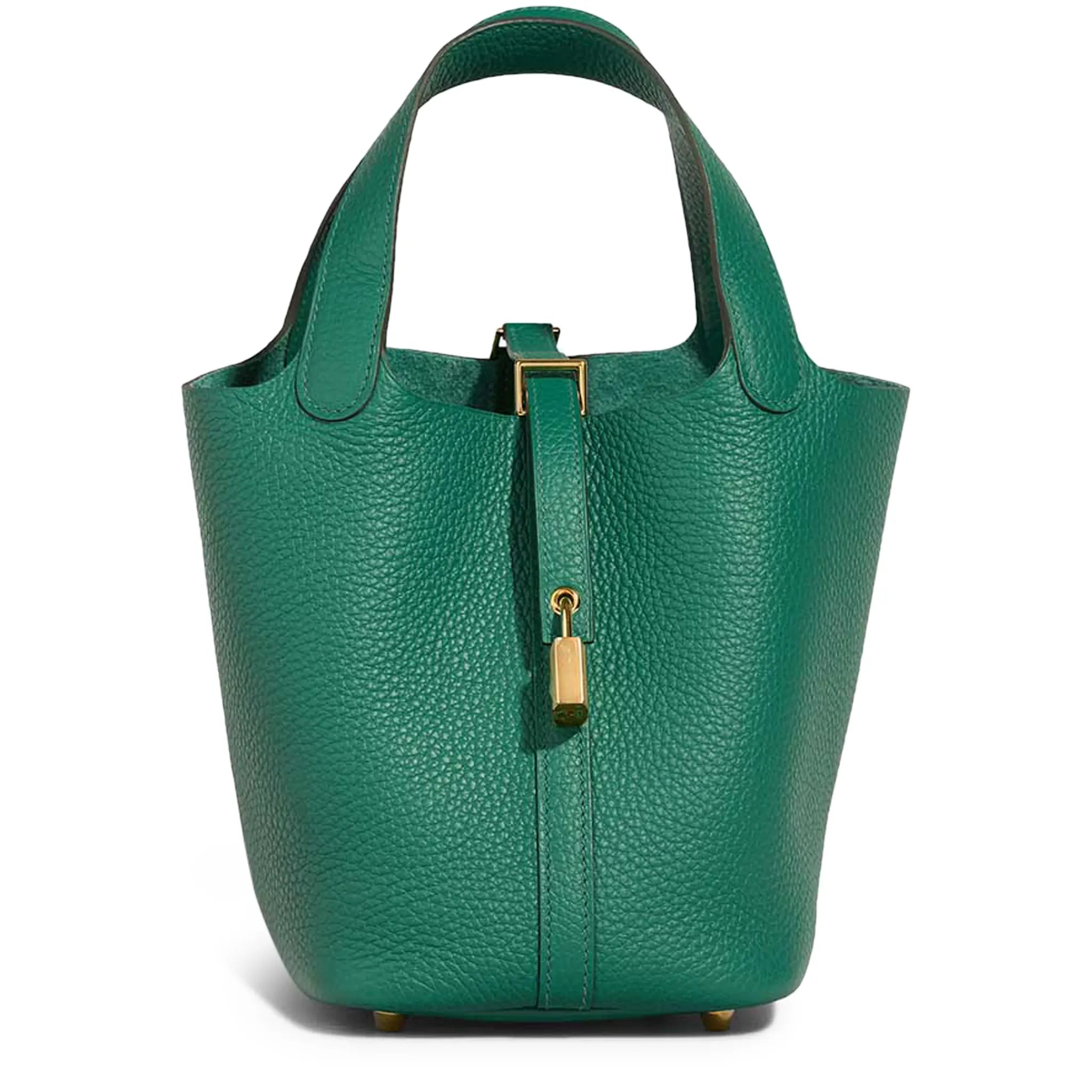 Hermès Paris Hermès Picotin Lock 18 Green Clemence Gold Hardware