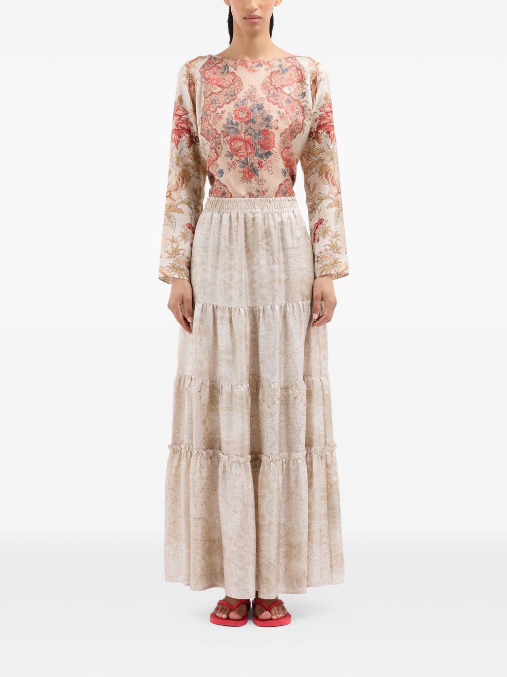 Pierre Louis Mascia Silk long skirt – Silk 100% - view 2