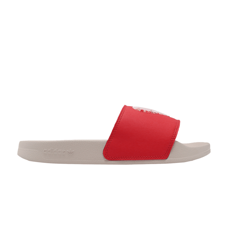 Yeezy adidas Adilette Lite Slides Bright Red Clear Pink Wonder Clay