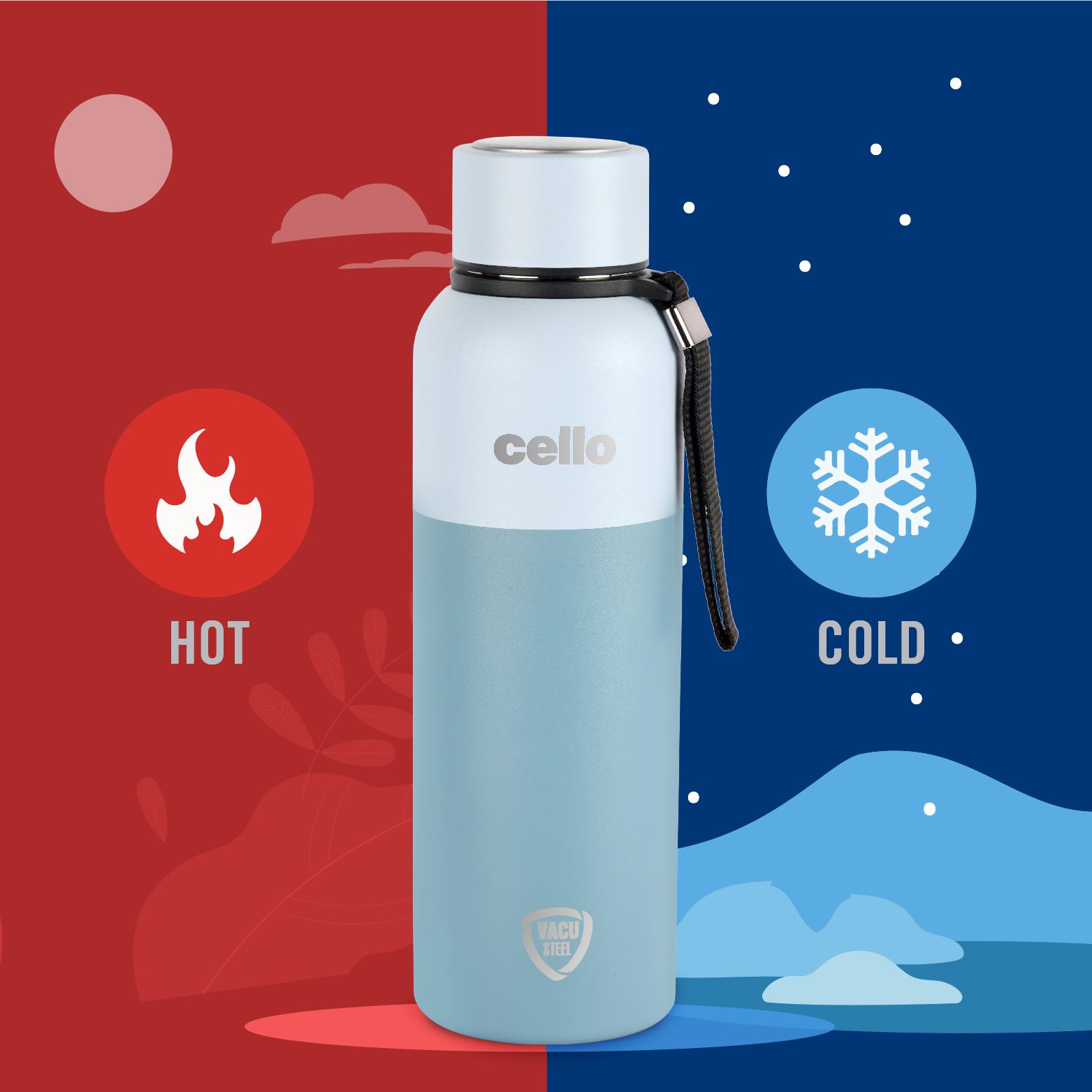 Cello Neo Kent Flask, Vacusteel Water Bottle, 750ml - view 20