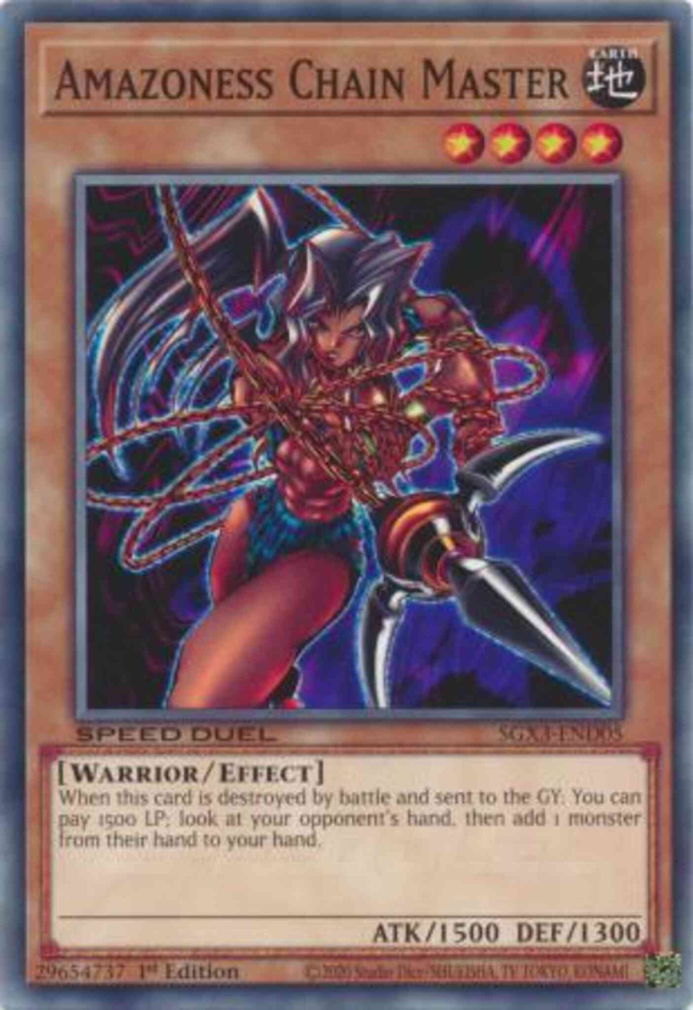 Yu-Gi-Oh! Amazoness Chain Master - SGX3-END05 - Common - 1st Edition
