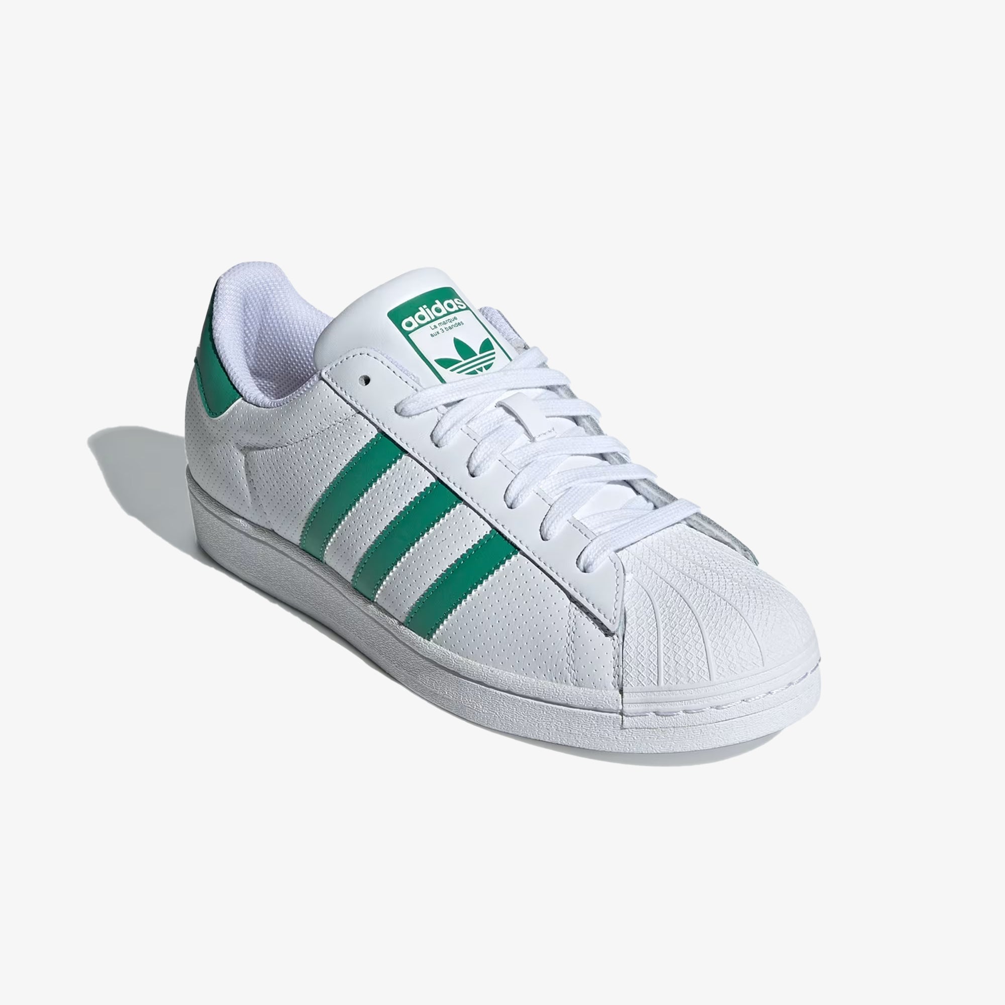 Adidas Originals | SUPERSTAR { CLOUD WHITE / SEMI COURT GREEN / OFF WHITE - view 2
