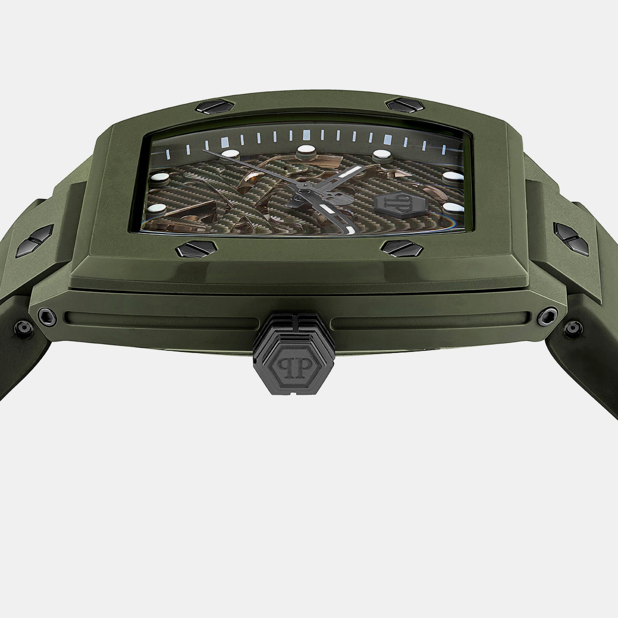 Philipp Plein $keleton Men Automatic Green Dial Analog Silicone Watch PWVBA0223 - view 2