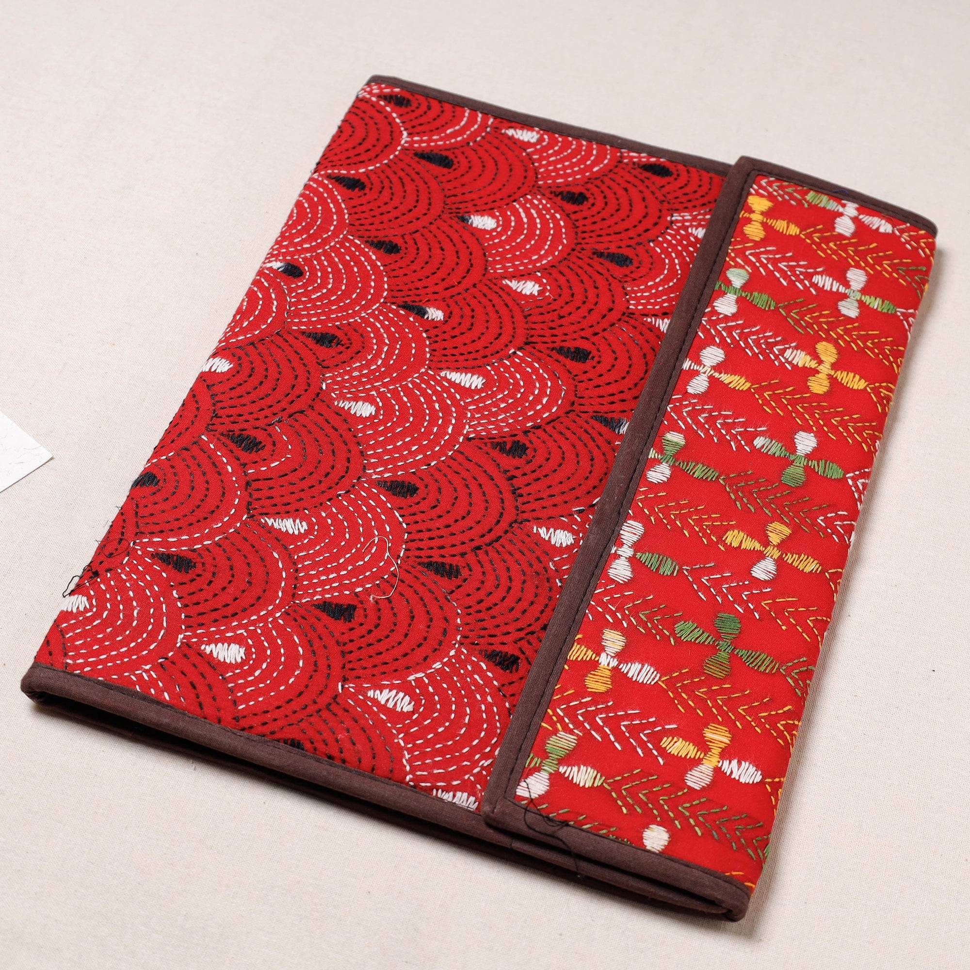 ASALKAAR Bengal Kantha Work Handcrafted File Folder - view 2