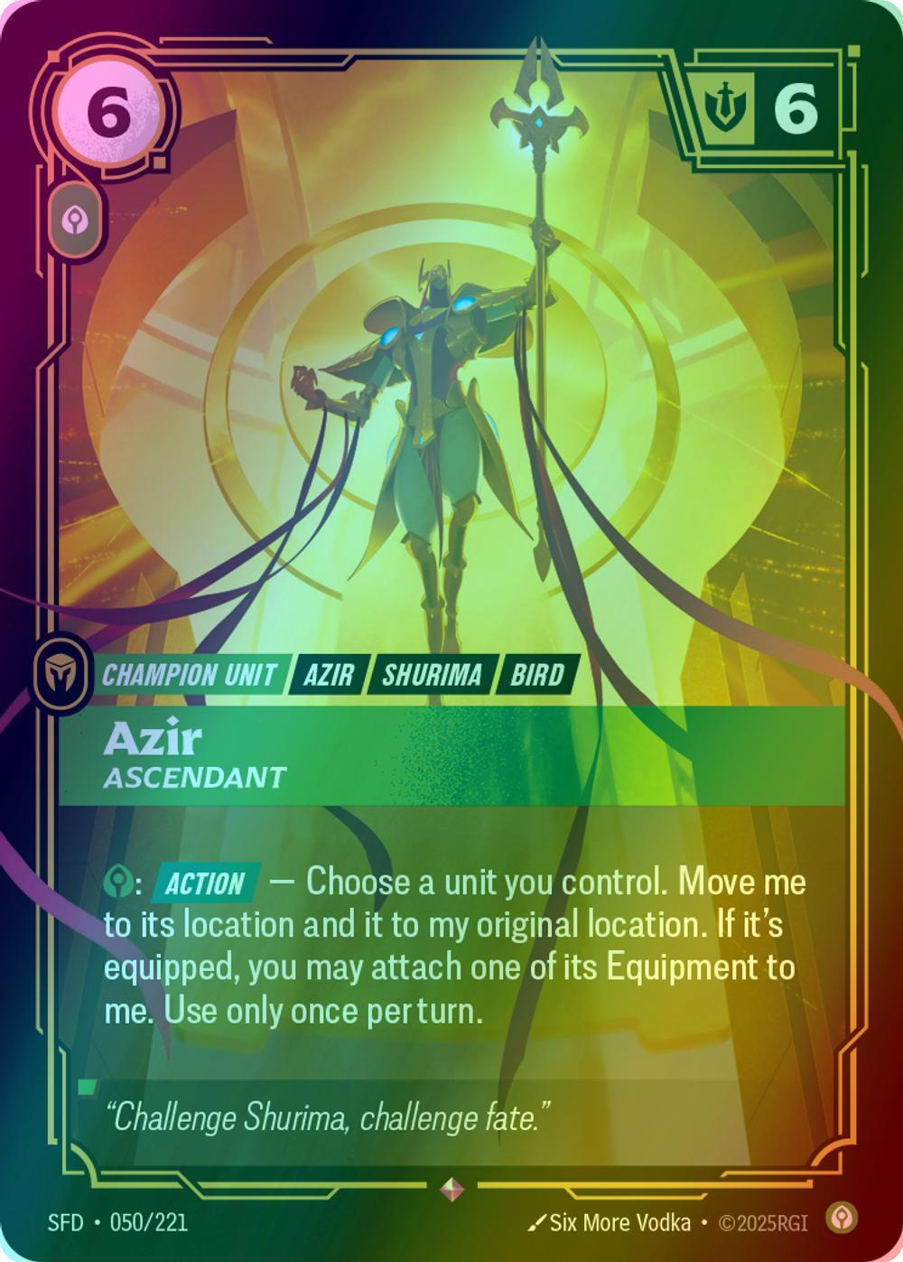 221 spiritforged foil – Riftbound Azir - Ascendant - 050/221 [Spiritforged] [Foil]