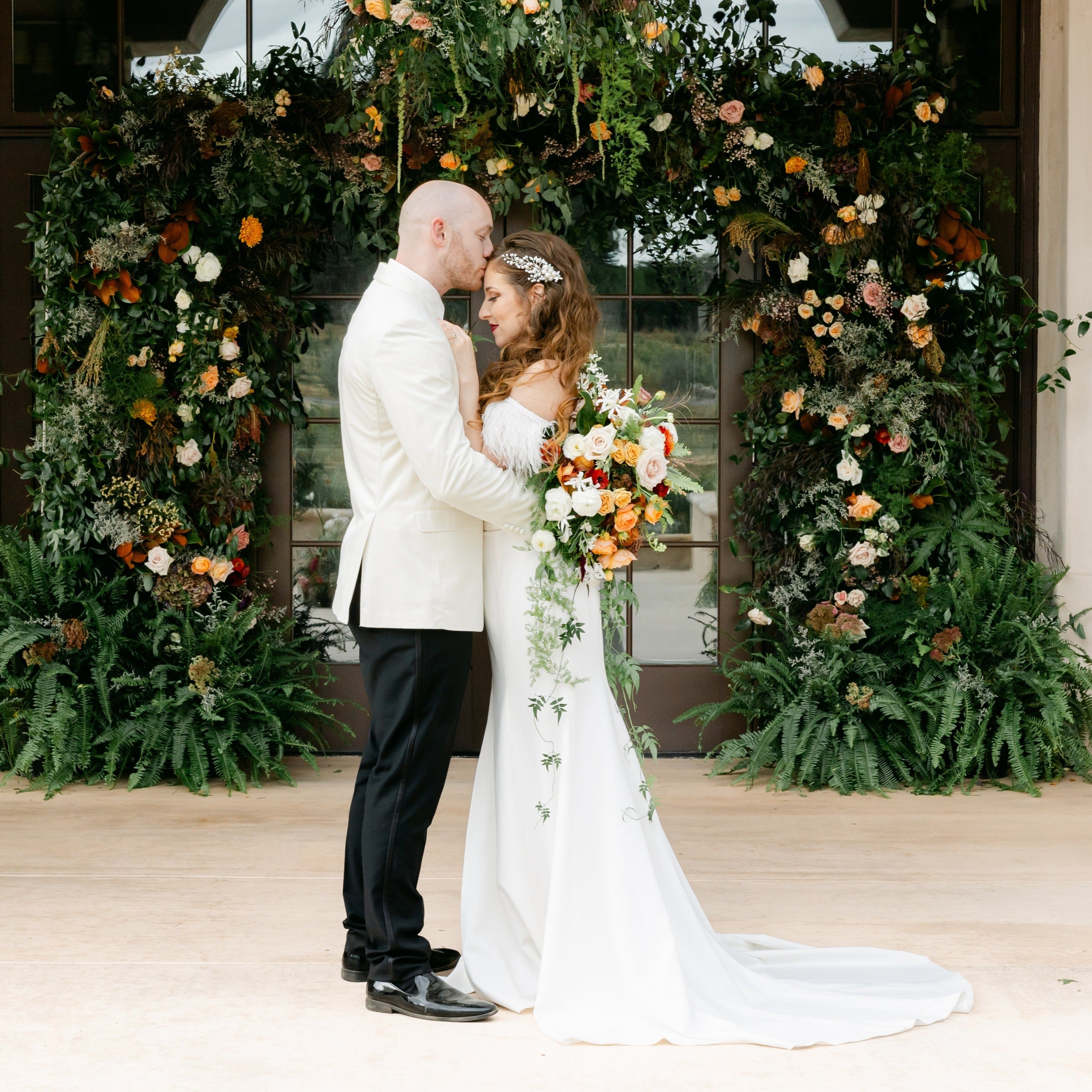 fiftyflowers.com Dusty Orange and Green Oasis Styled Shoot - view 9