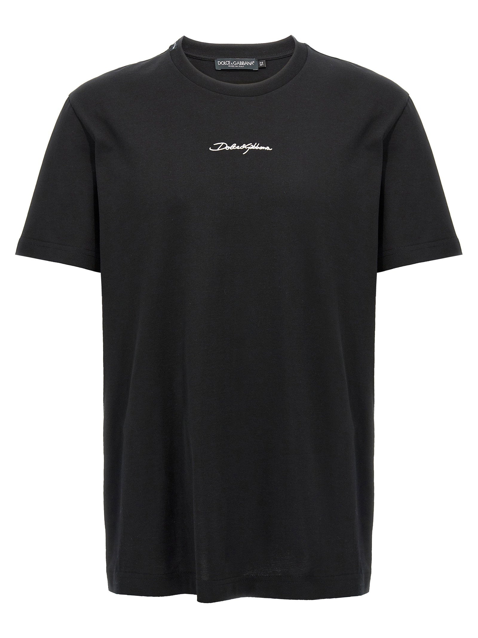 Dolce & Gabbana Logo Embroidery T-shirt – 100% cotton