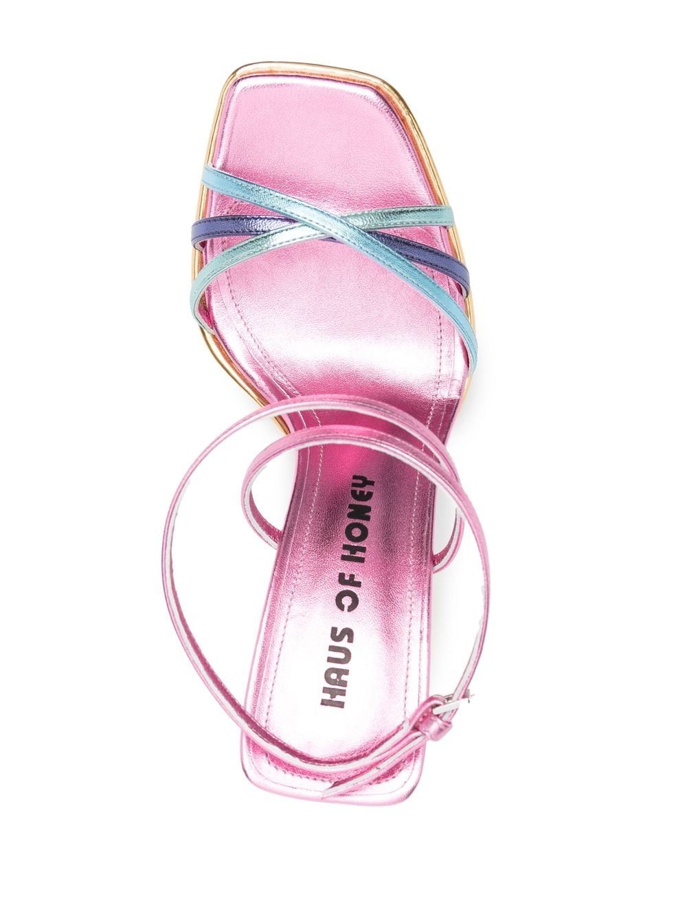 Haus Of Honey Wannabe Mirror Leather Sandals - view 2