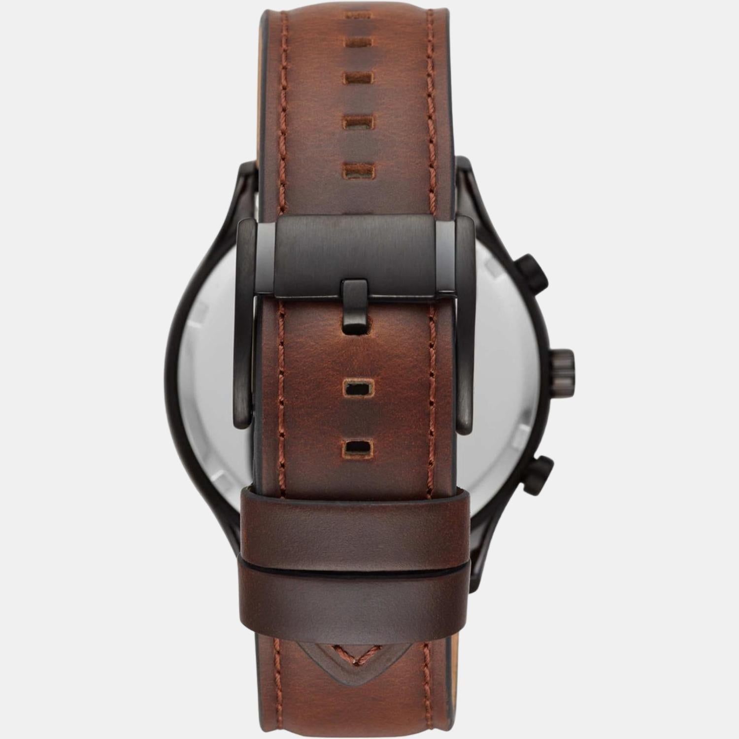 Fossil Fenmore Men Quartz Black Dial Chronograph Leather Watch BQ2453 - view 3