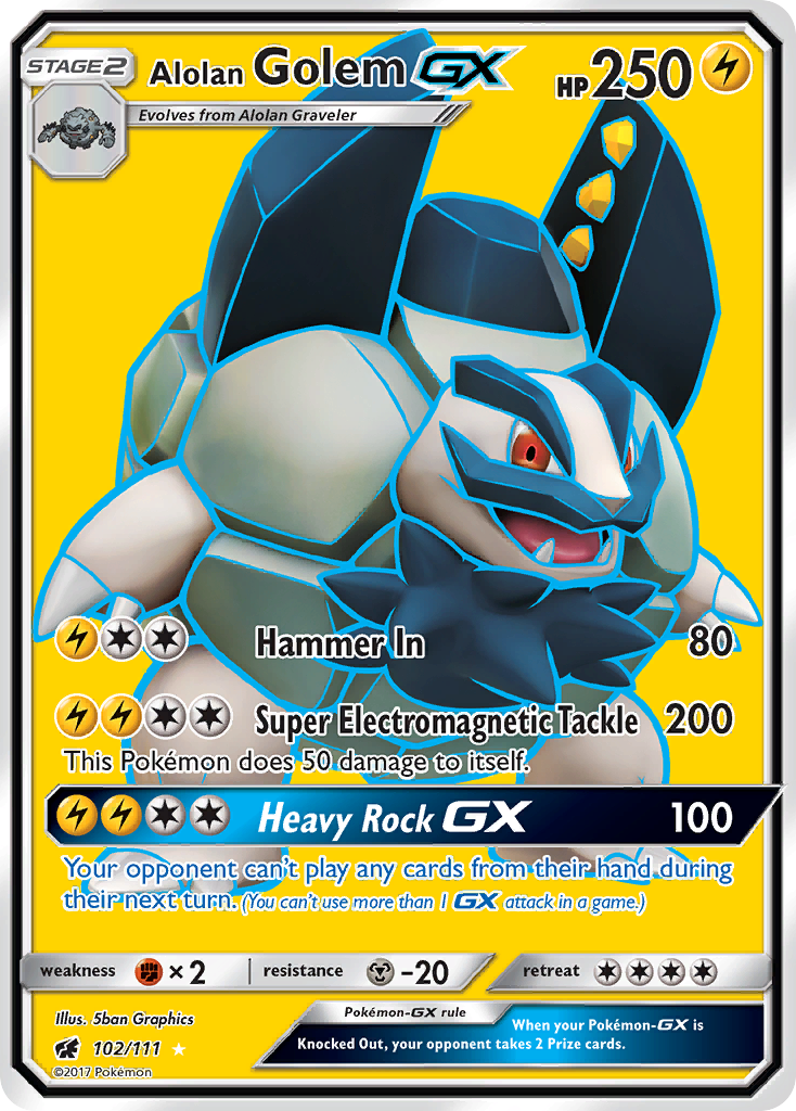 Rare ultra sm4-102 – Pokémon Alolan Golem-GX - 102/111 - Rare Ultra [sm4-102] [Ultra] - Alolan Golem-GX - 102/111 - Rare Ultra