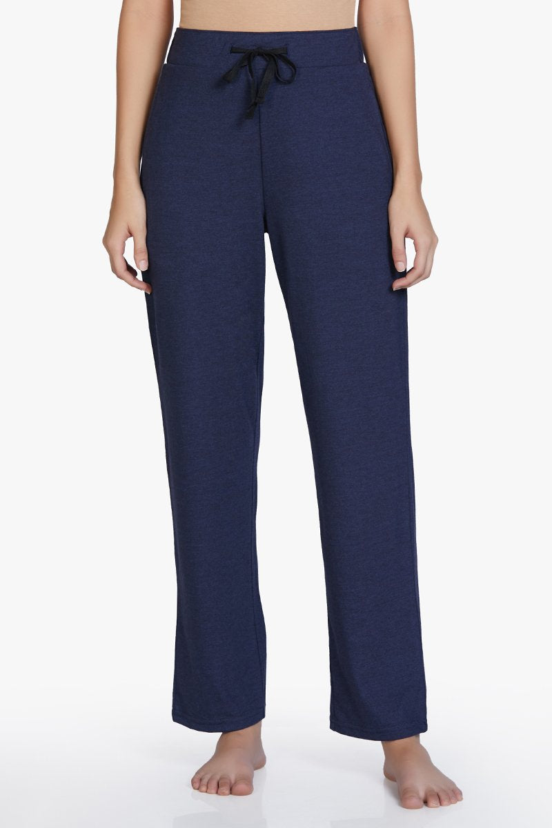 Amante Cotton Blend Full Length Pyjama Bottom - Navy