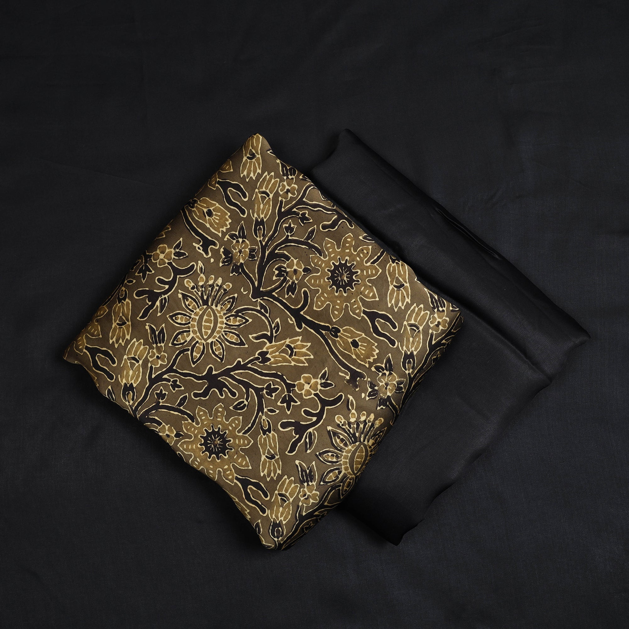 NOORI BAZAR Brown - 3pc Modal Silk Ajrakh Print Kurta with Plain Dupatta 11 - view 2