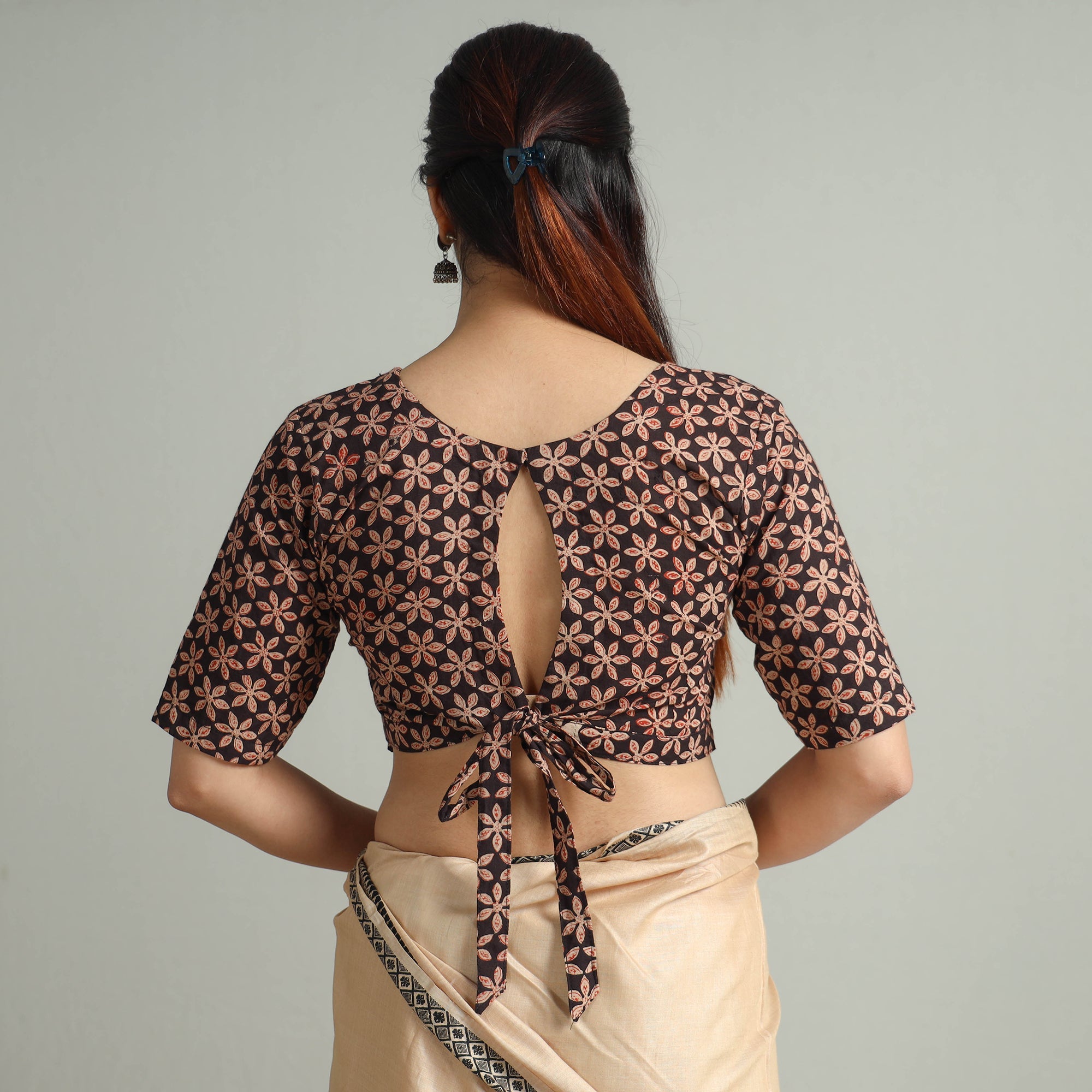 ITOKRI CASUALS Black - Bagru Block Printed Cotton Stitched Blouse 11 - view 5