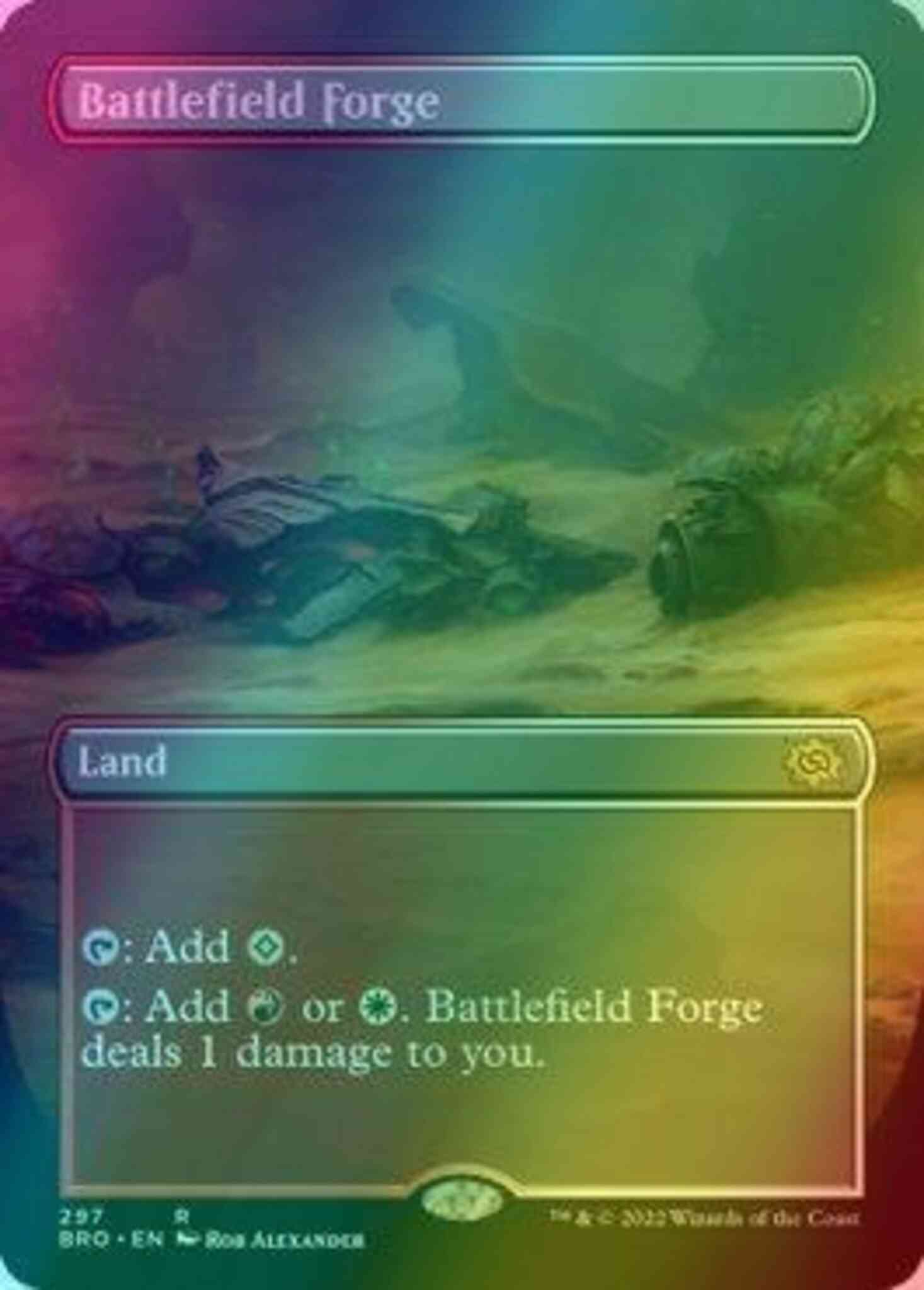 Battlefield forge 297 – Magic Battlefield Forge [297] [Borderless] [The Brothers' War] [Foil]