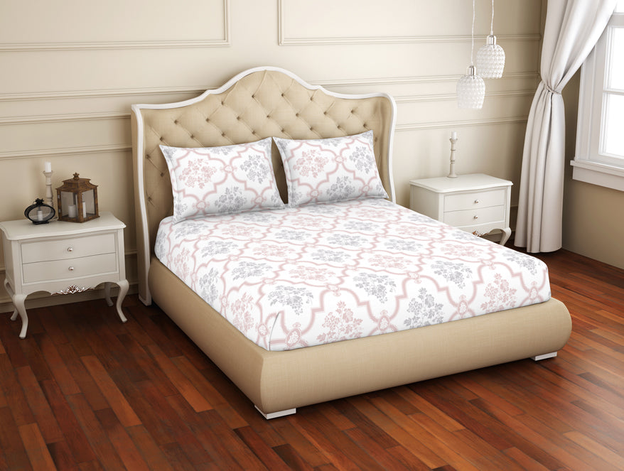 Spaces India Ornate Rust/Slate - Red Cotton Rich Double Bedsheet - 2-In-1 By Welspun - view 3