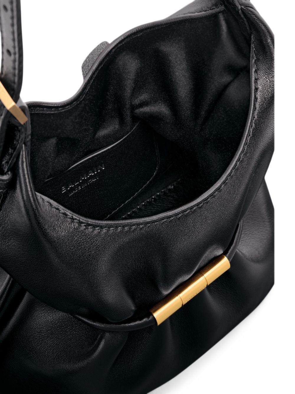 Balmain Draped Drawstring Bag – 100% Lamb Leather - view 2