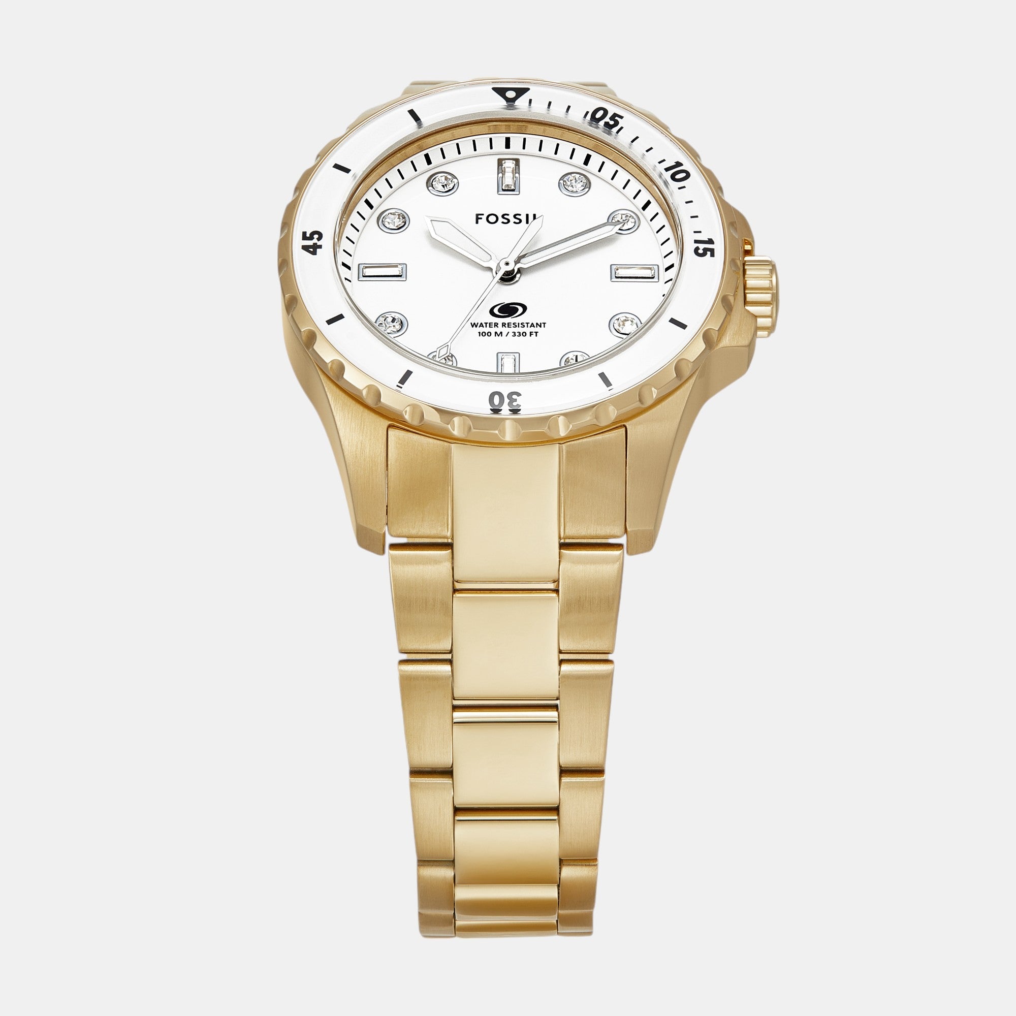 Fossil Blue Dive Women Quartz White Dial Analog Stainless Steel Watch ES5350 - view 3
