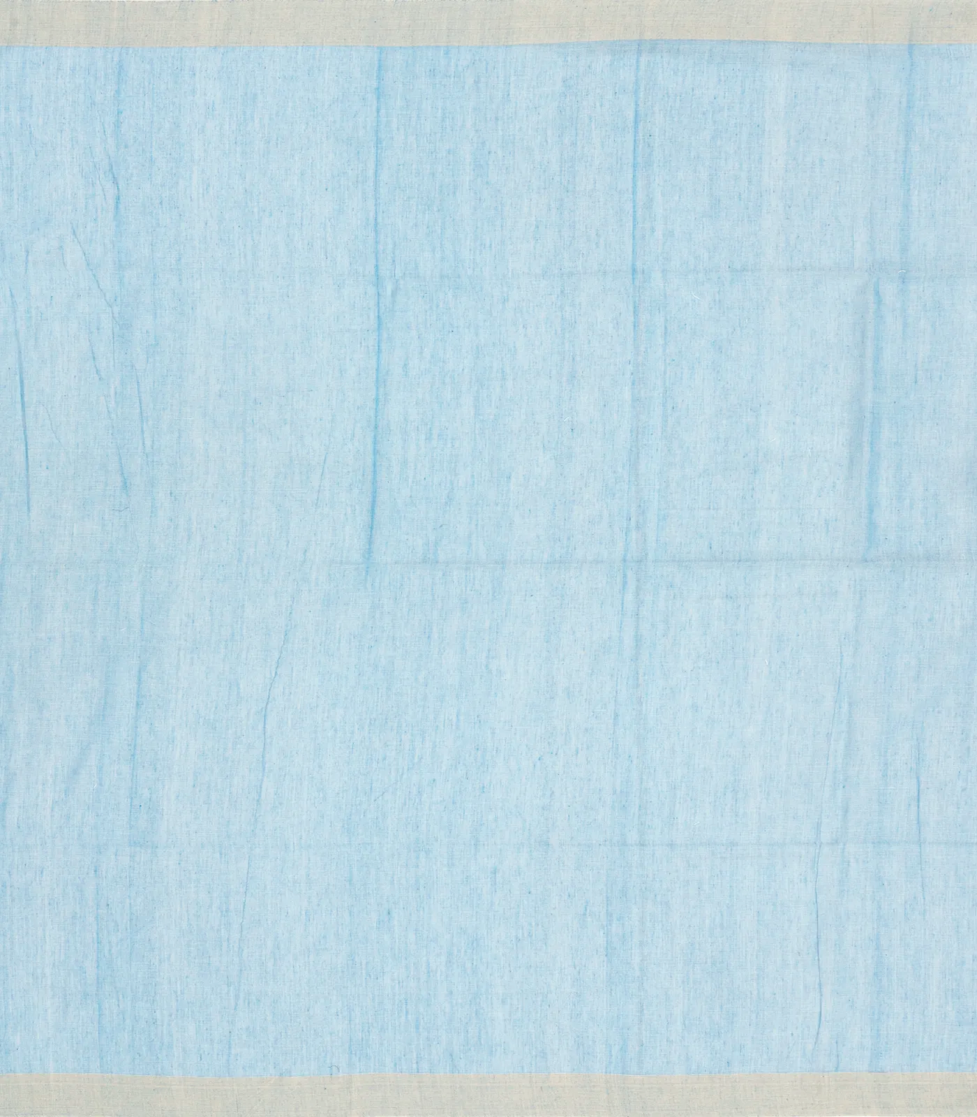RmKV Light Blue Handloom Bengal Cotton Saree With Mango Buttas - view 4
