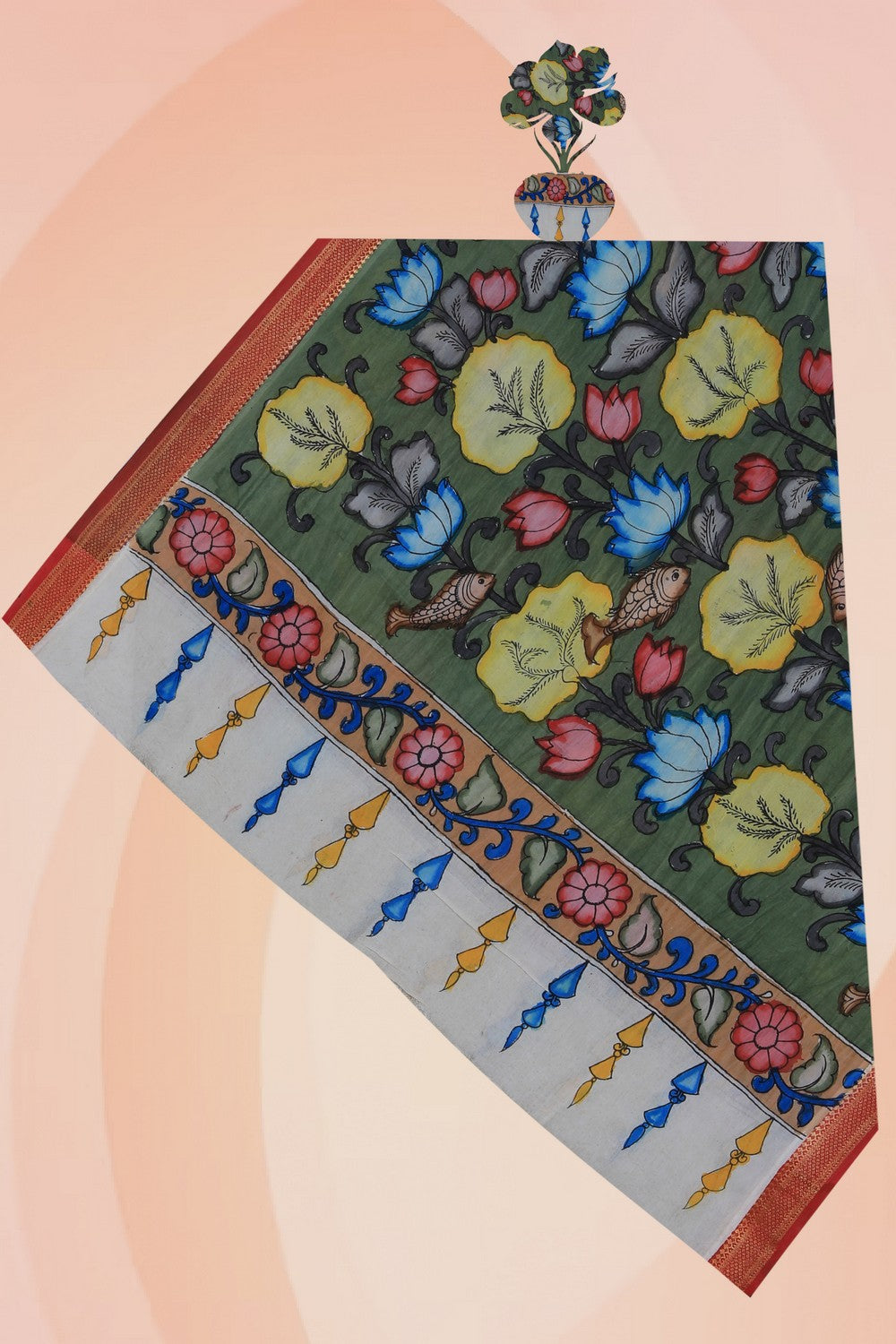 Kalanjali Kalamkari Printed Dupatta