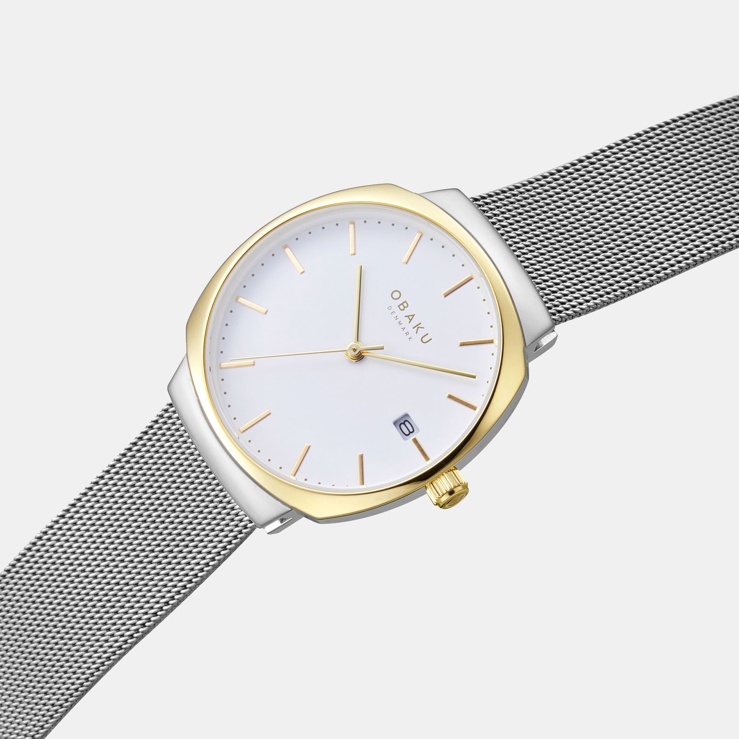 Obaku Felt Lille Women Quartz Silver Dial Analog Stainless Steel Watch V273LDFIMC - view 2