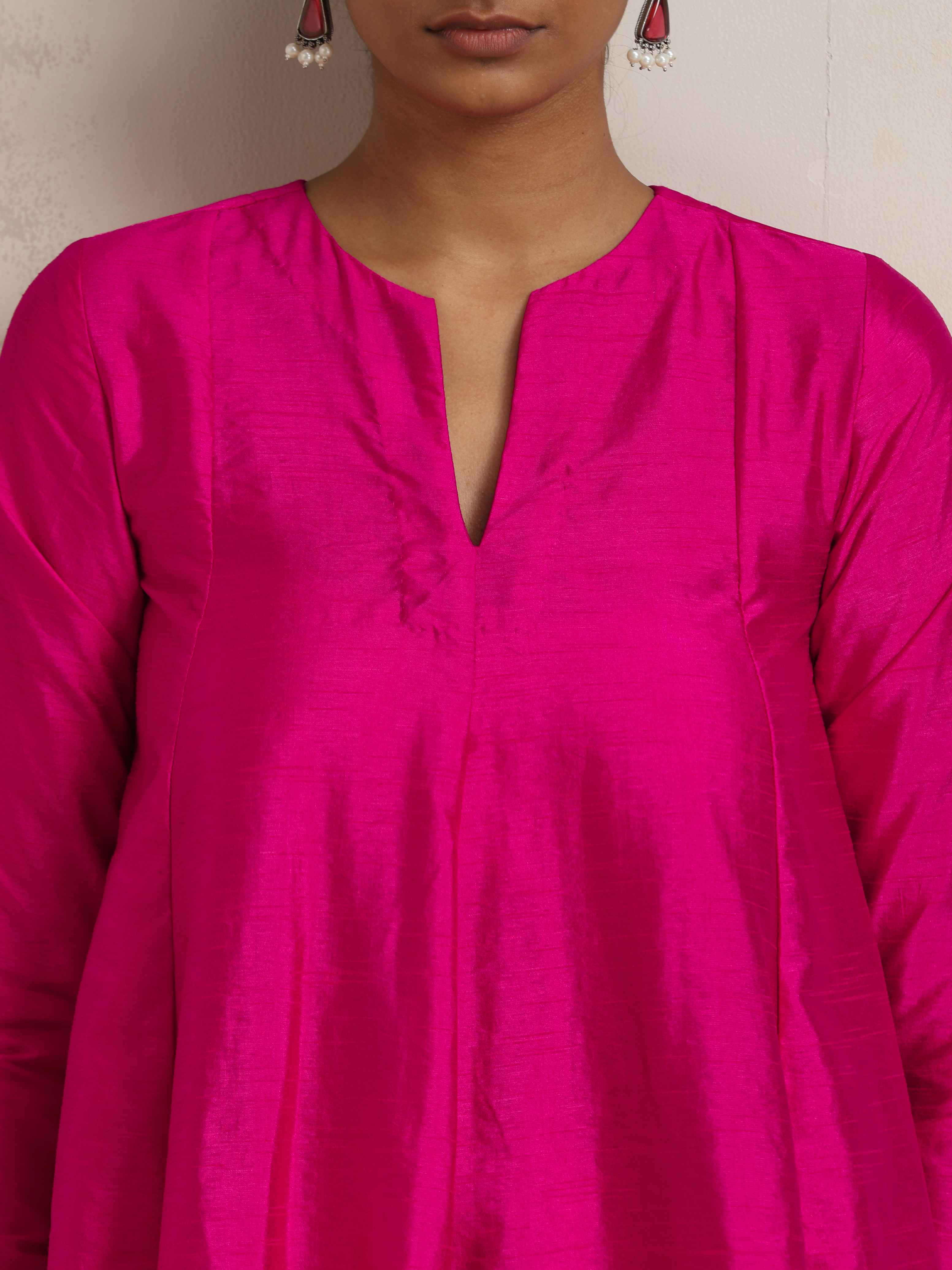 trueBrowns Pink Silk Co-ord Set - view 6