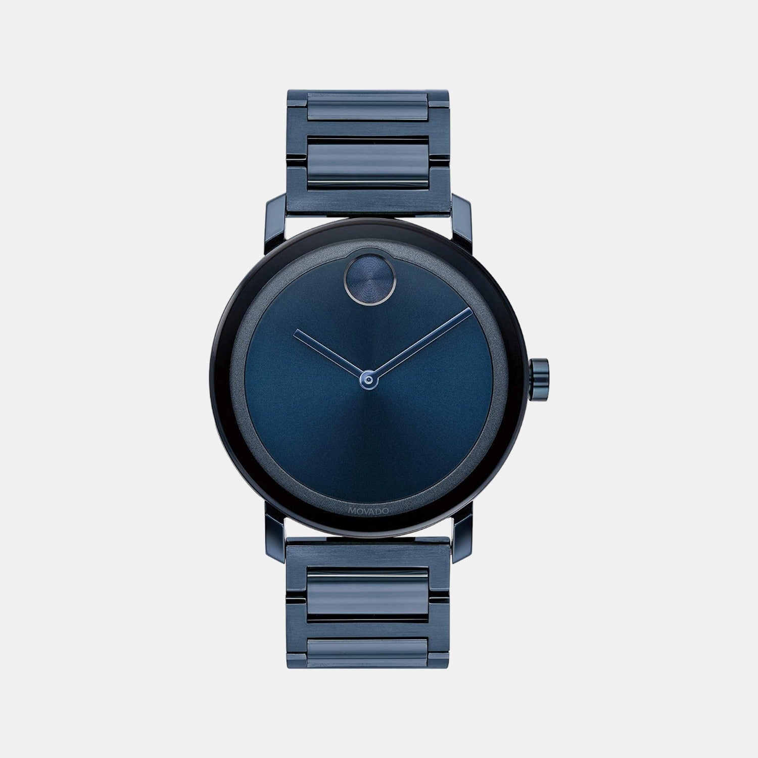 Movado Bold Men Quartz Blue Dial Analog Stainless Steel Watch 3600510