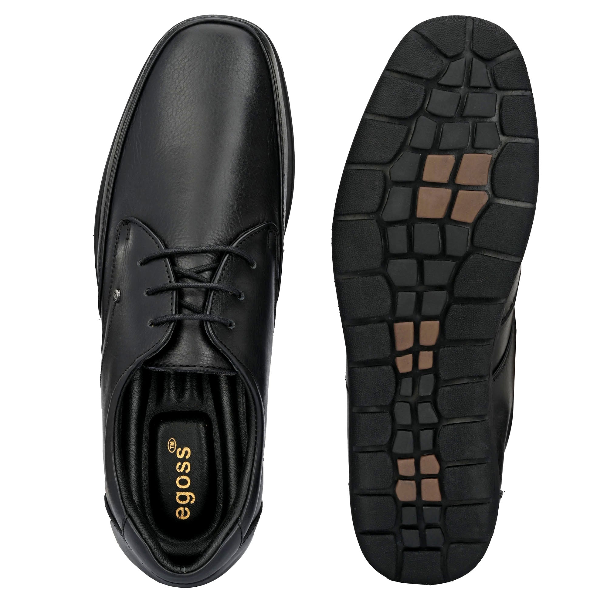 egoss-shoes Egoss Casual Derby Lace Up Leather Shoes For Men - view 3