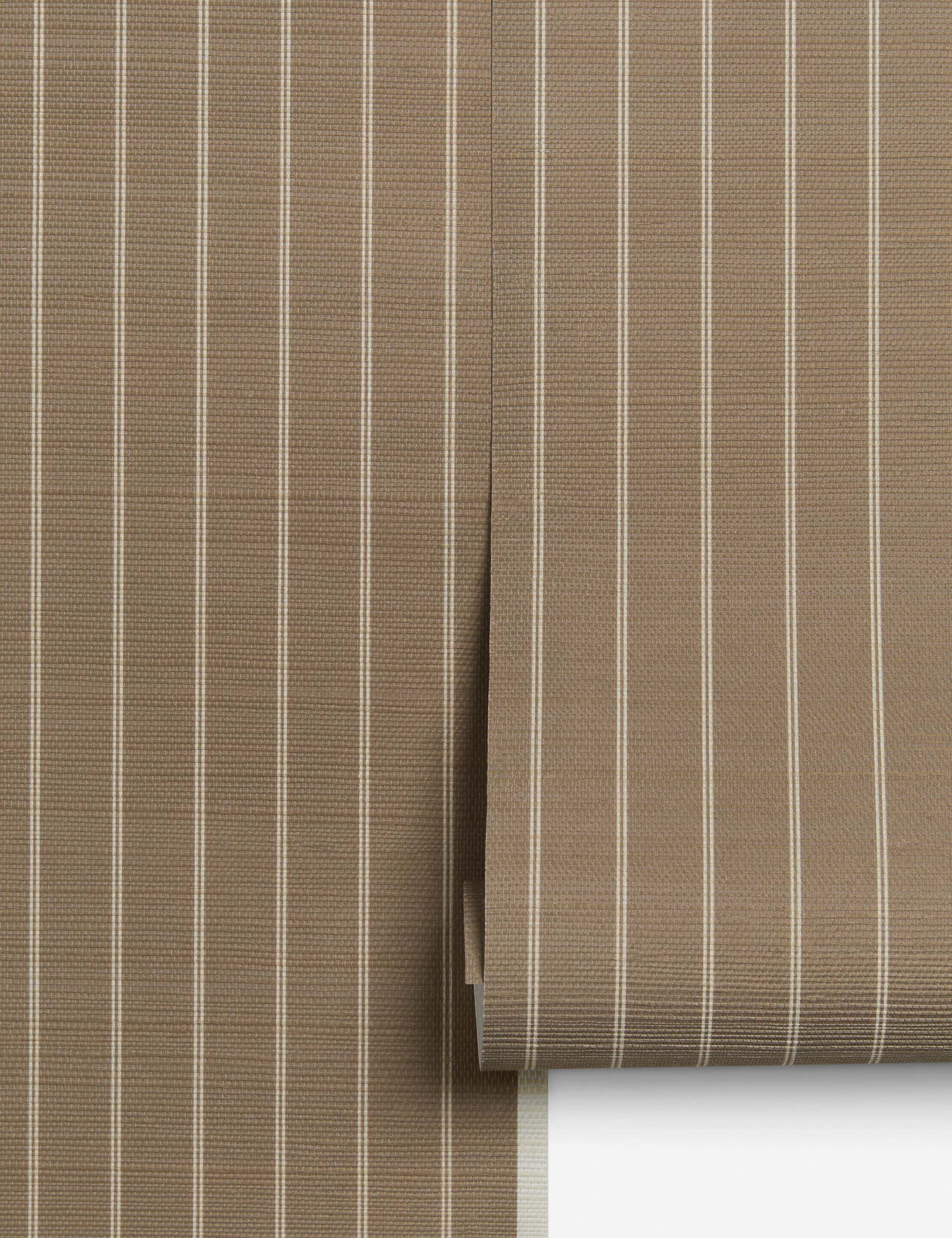 Lulu and Georgia Carnegie Stripe Grasscloth Wallpaper