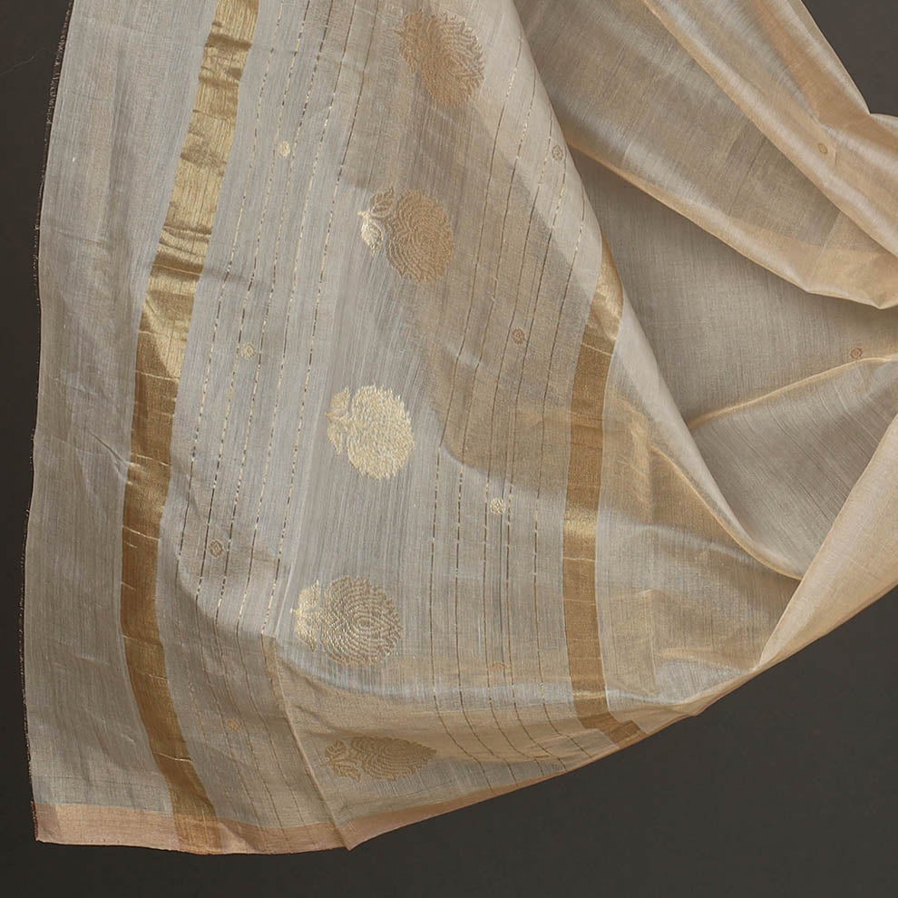 CHANDERI BY RAUPH KHAN 2pc Tissue Zari Handloom Chanderi Silk Dress Material 07 - view 4