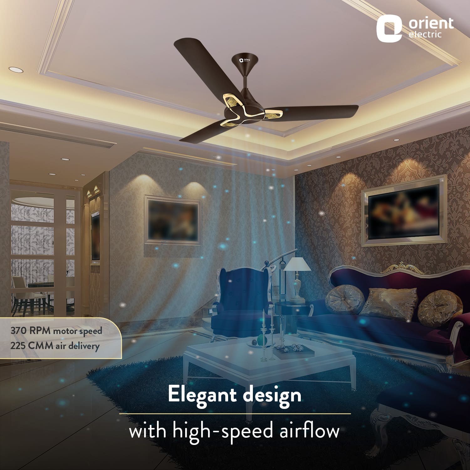 orientelectric Jazz Art 1200 mm Decorative Ceiling Fan - view 26