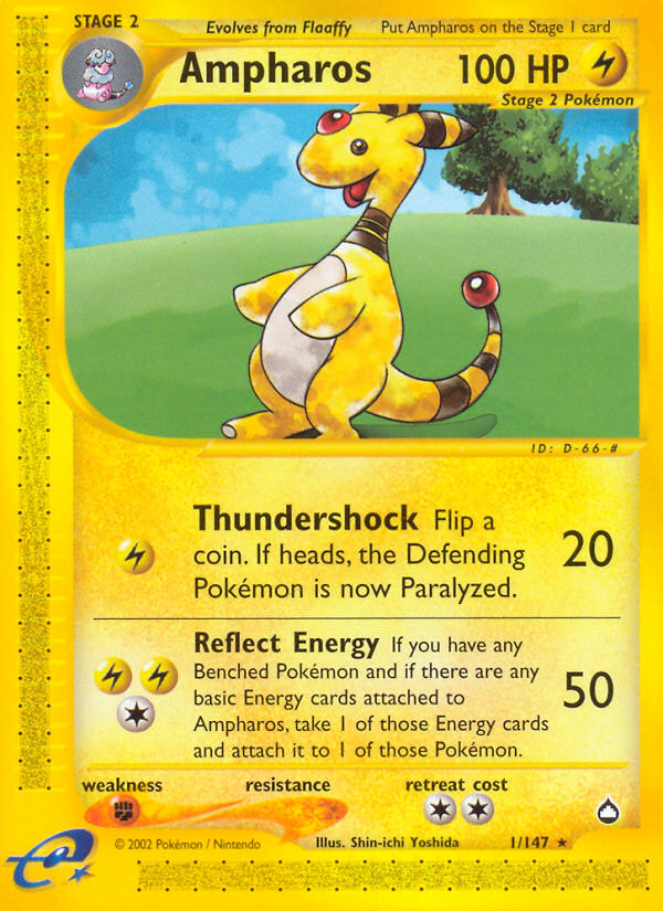 Rare ecard2-1 non-holo – Pokémon Ampharos - 1/147 - Rare [ecard2-1] [Non-Holo] - Ampharos - 1/147 - Rare