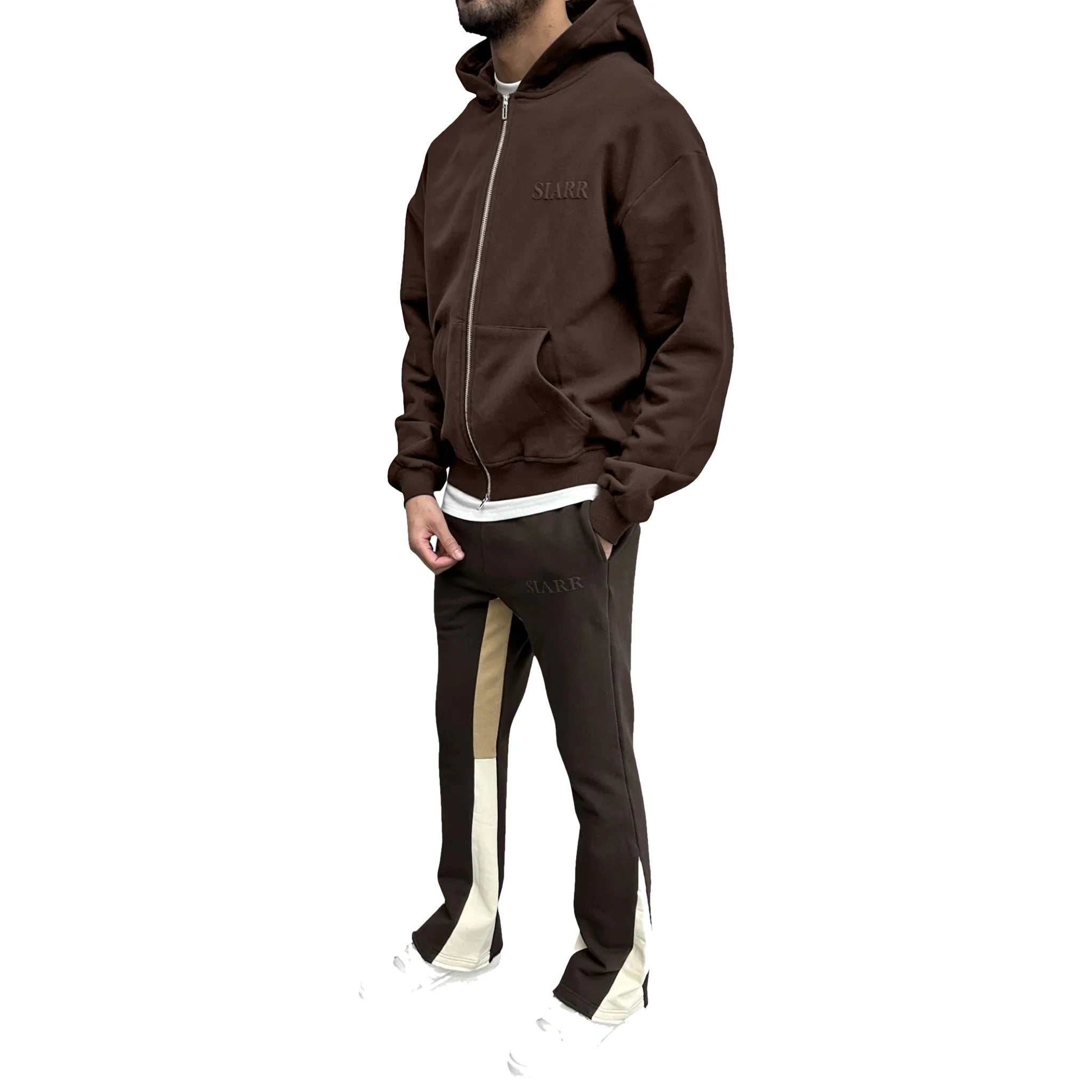 SIARR Brown Zip-Up Hoodie - view 3
