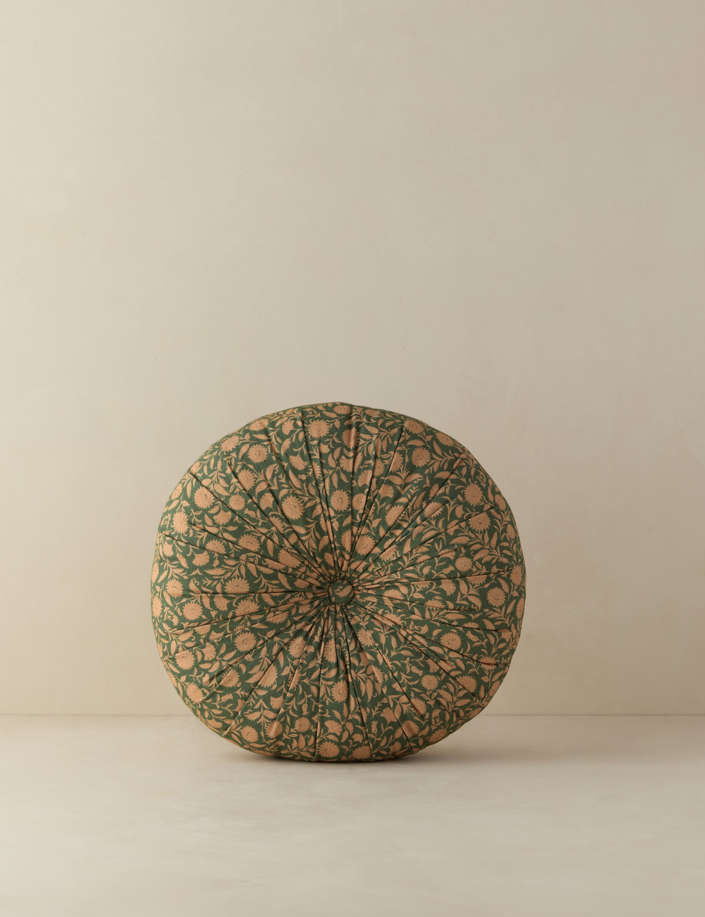 Lulu and Georgia Fransen Linen Cotton Tufted Round Pillow
