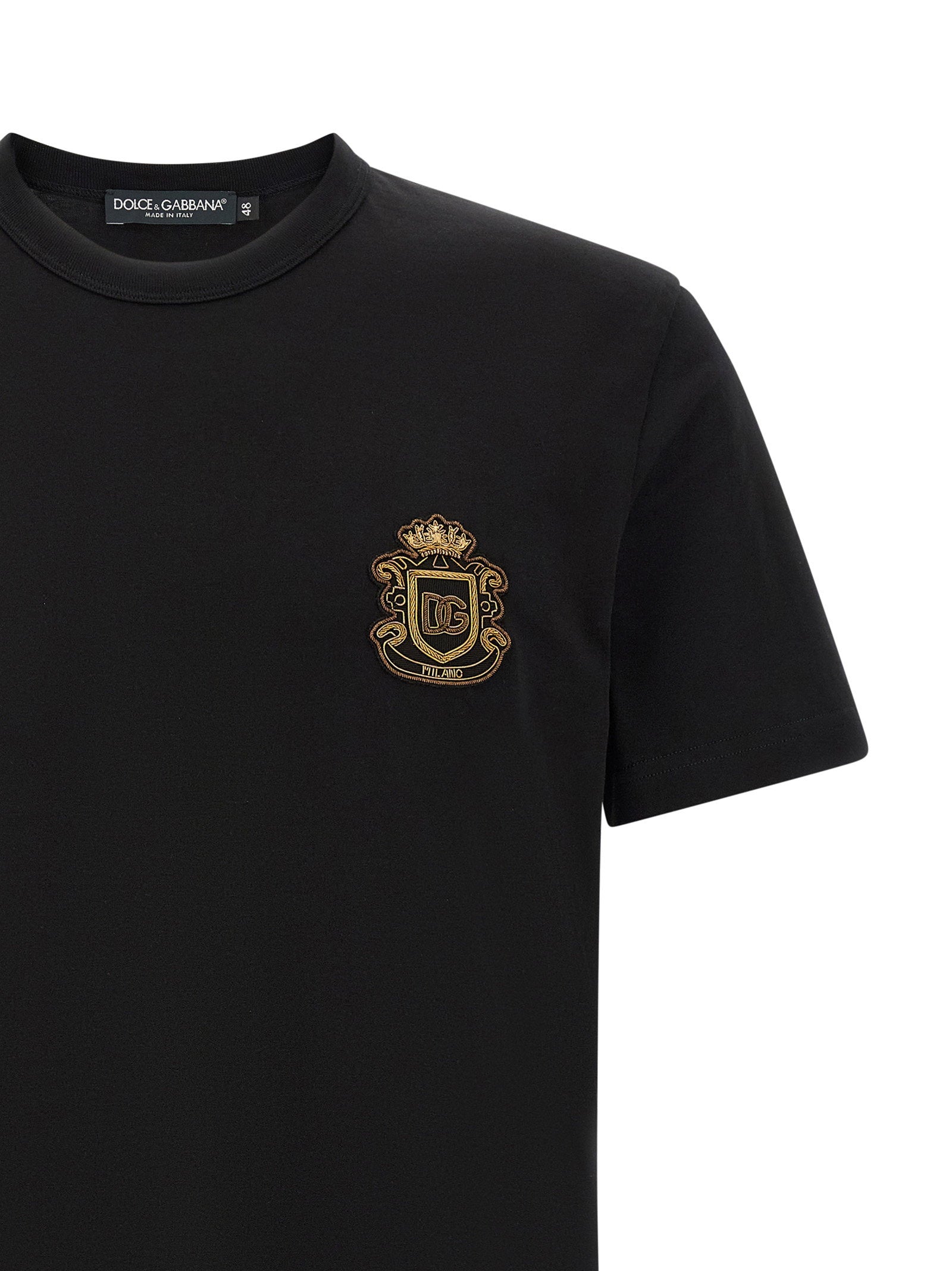 Dolce & Gabbana Heraldic Patch T-shirt – 100% cotton - view 3