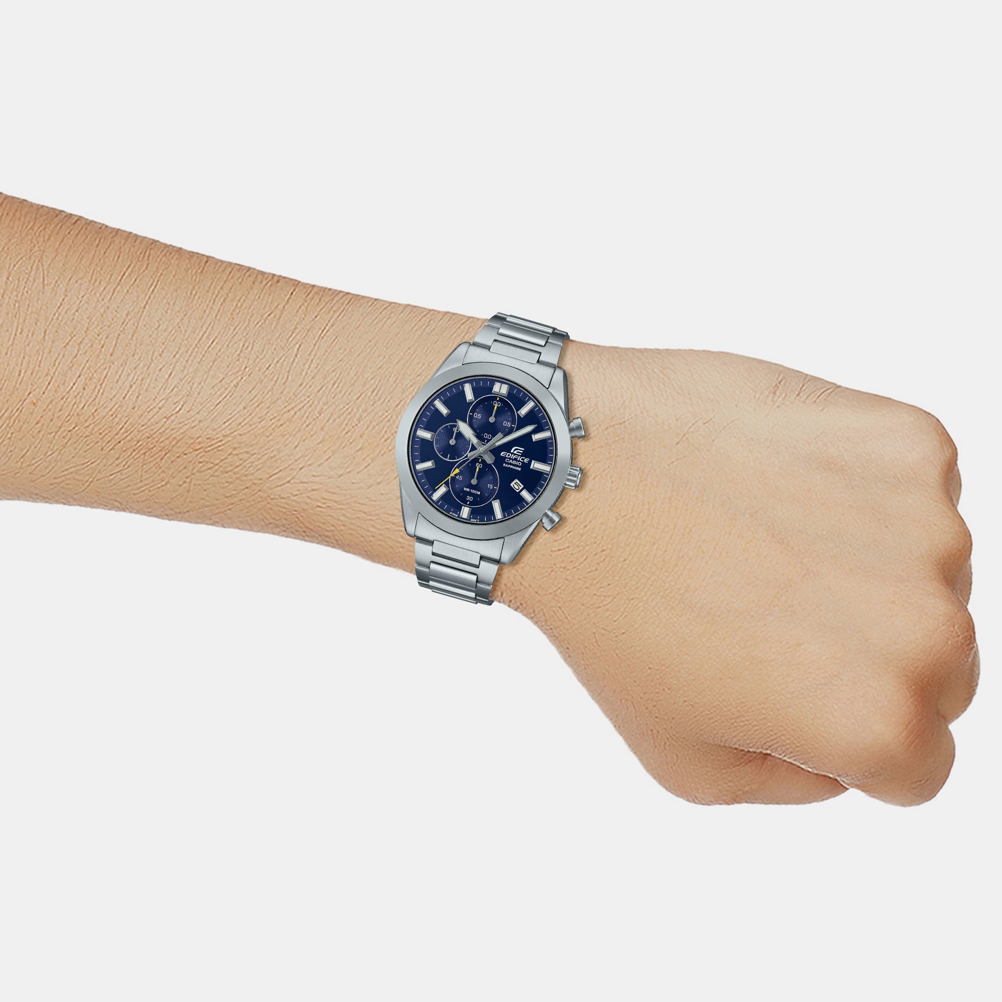 Casio Edifice Men Quartz Blue Dial Chronograph Stainless Steel Watch ED581 - view 7