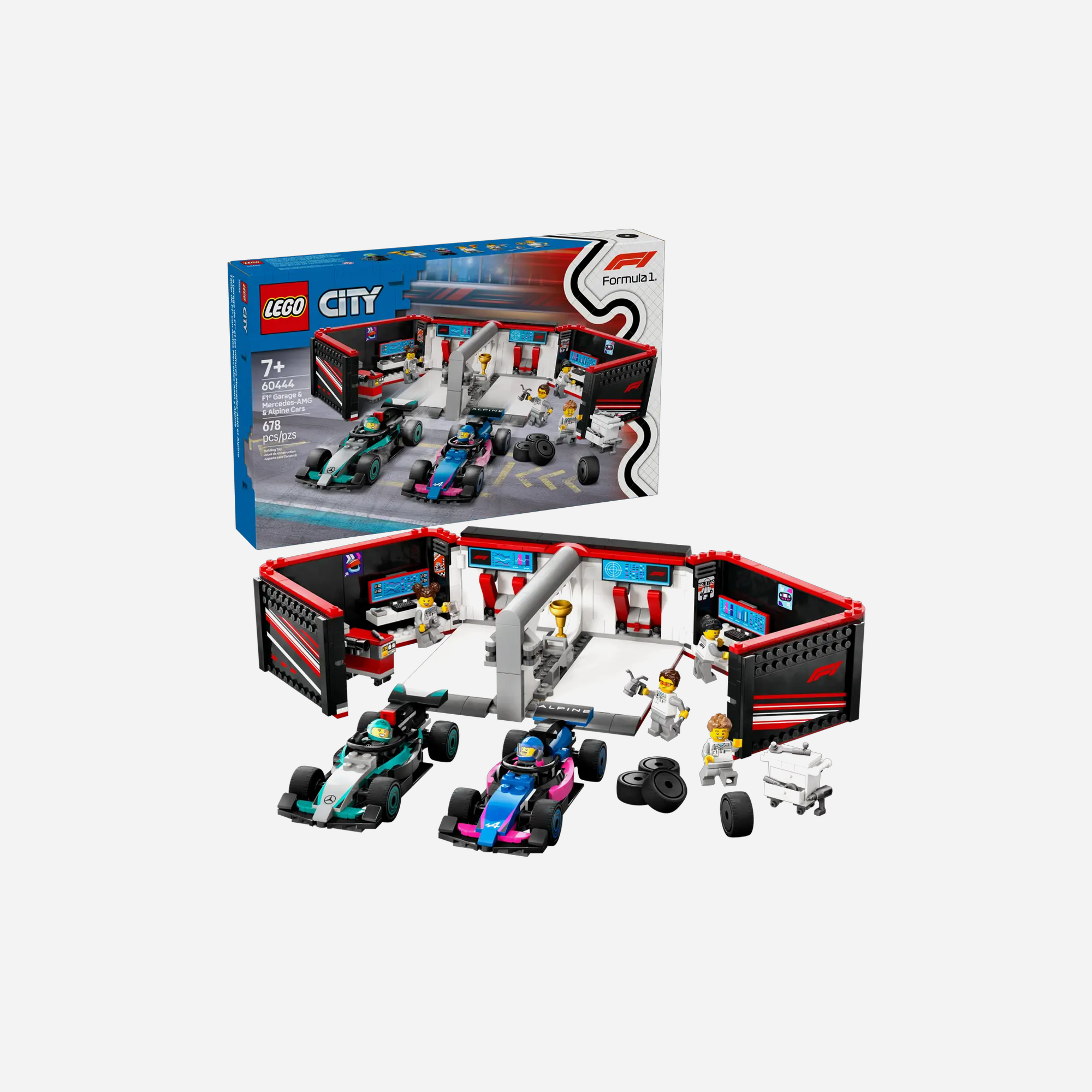 LEGO X F1 Garage & Mercedes-AMG & Alpine Cars