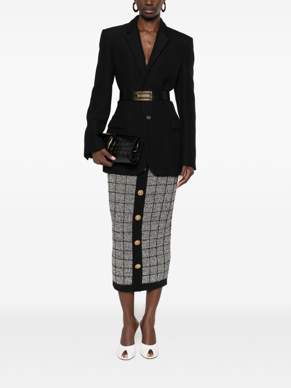 Balmain tweed long skirt - view 2