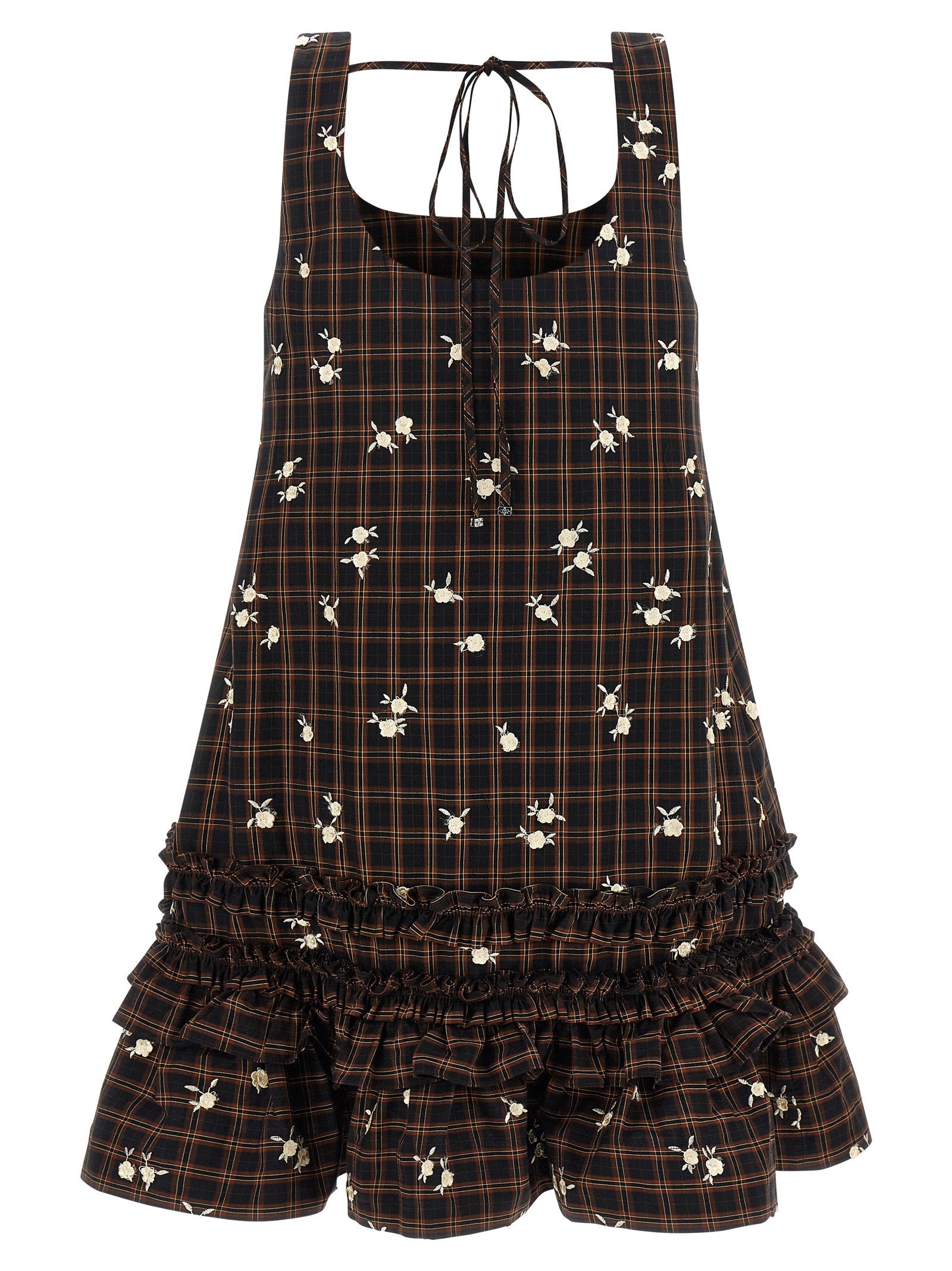 Ganni Check Flower Dress – 100% organic cotton - view 2