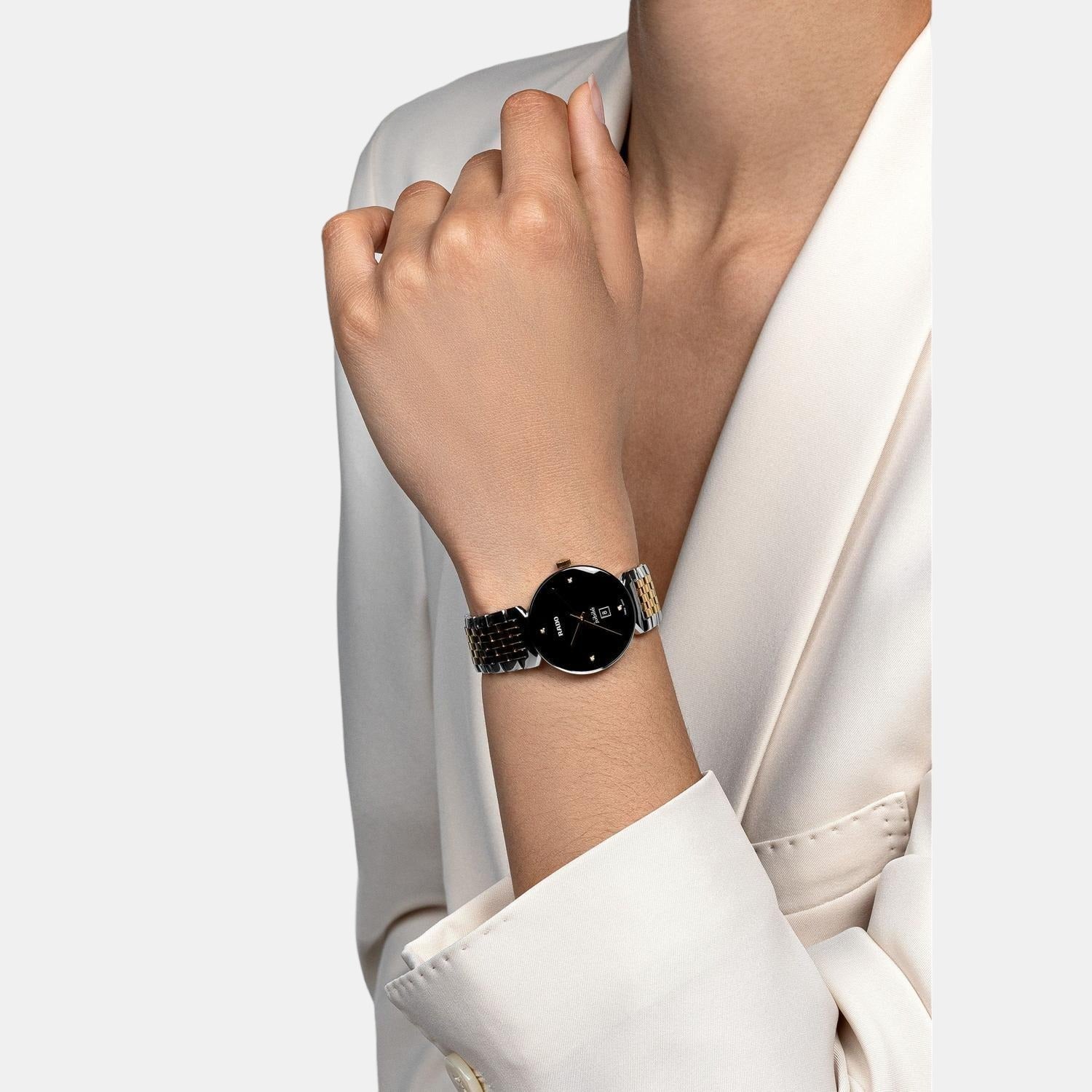 Rado Florence Women Quartz Black Dial Analog Stainless Steel Watch R48913703 - view 6