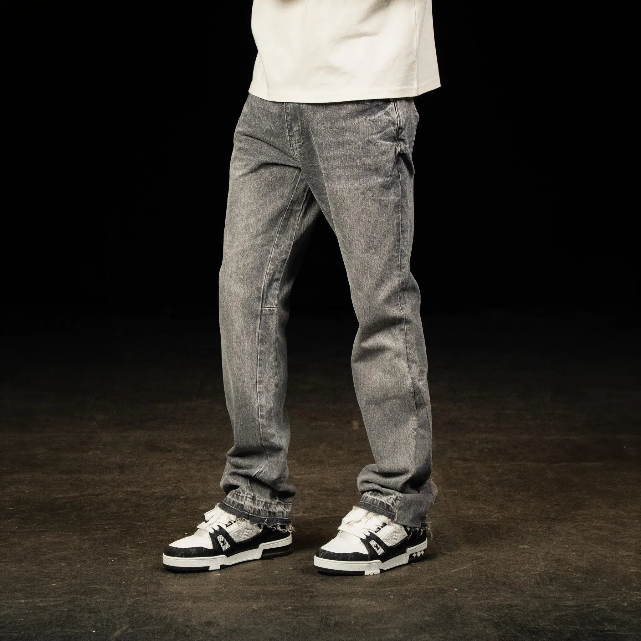 SIARR Flared Triple Grey Jeans - view 4